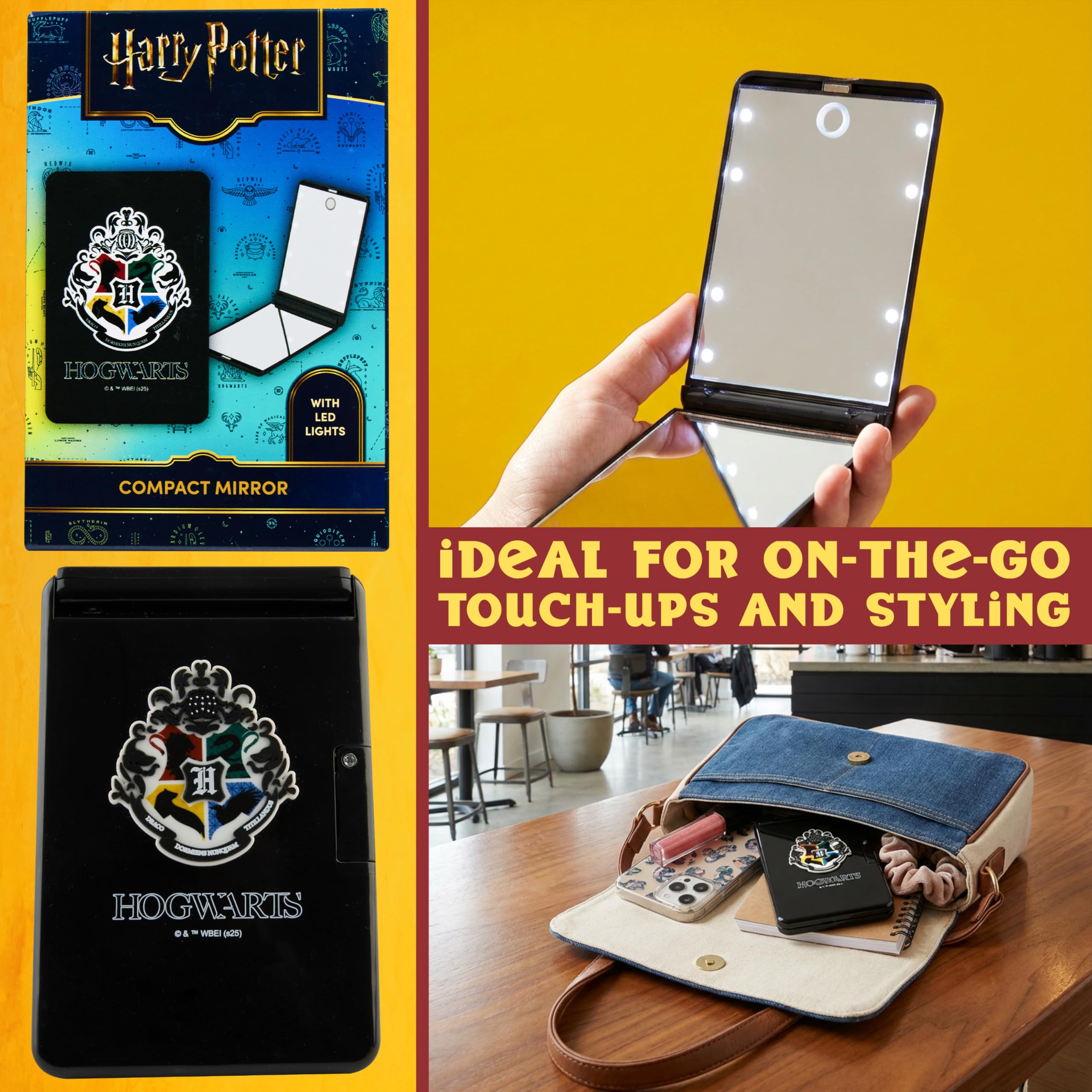 Get Trend Harry Potter lusterko do makijażu ze światłem (czarne)