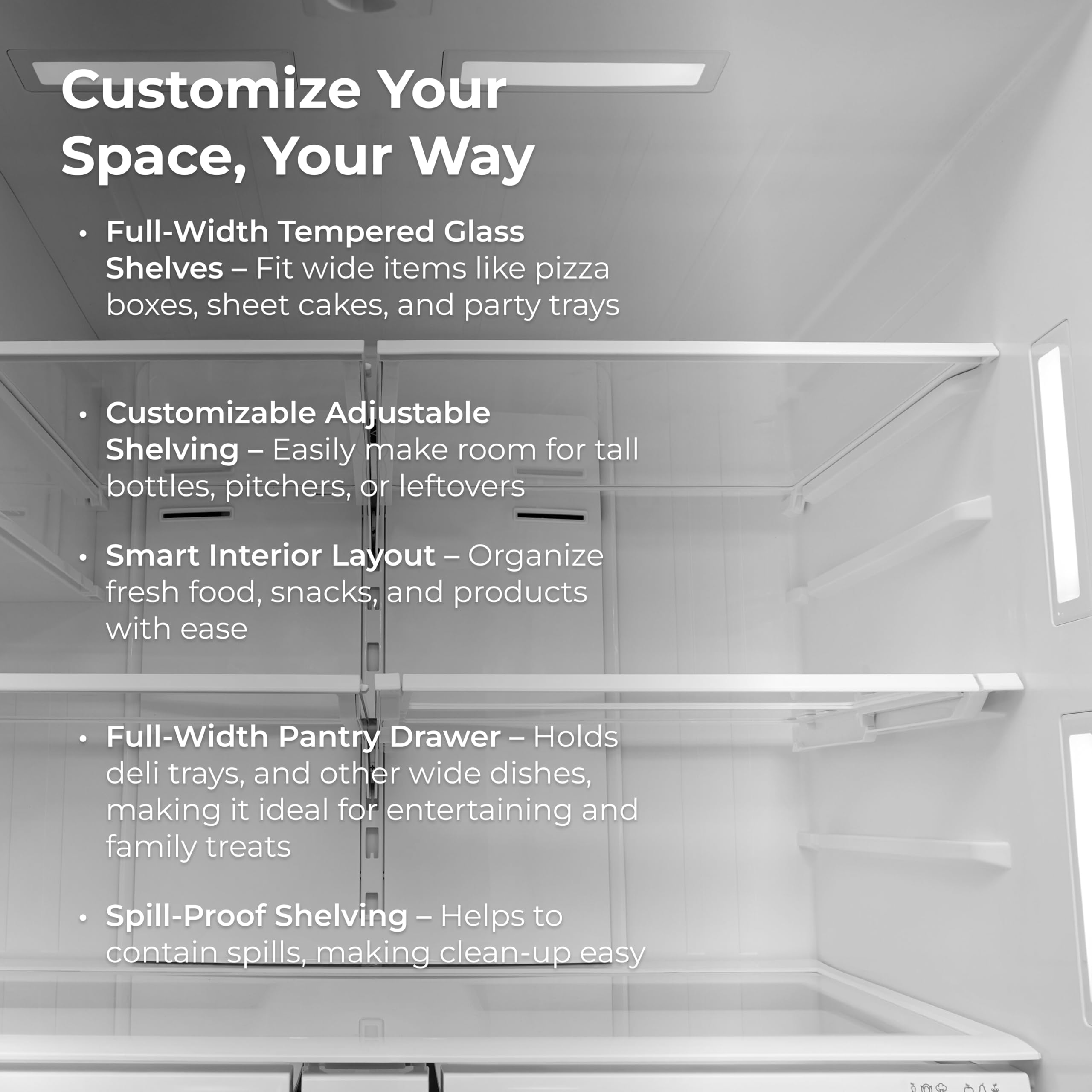 Kenmore 36" French Door Refrigerator with Freezer - Accela Chill, Adjustable Shelving, Dual Evaporator, ENERGY STAR Certified, 28.6 cu. ft. Capacity - Fingerprint Resistant Stainless Steel on Fridge.com