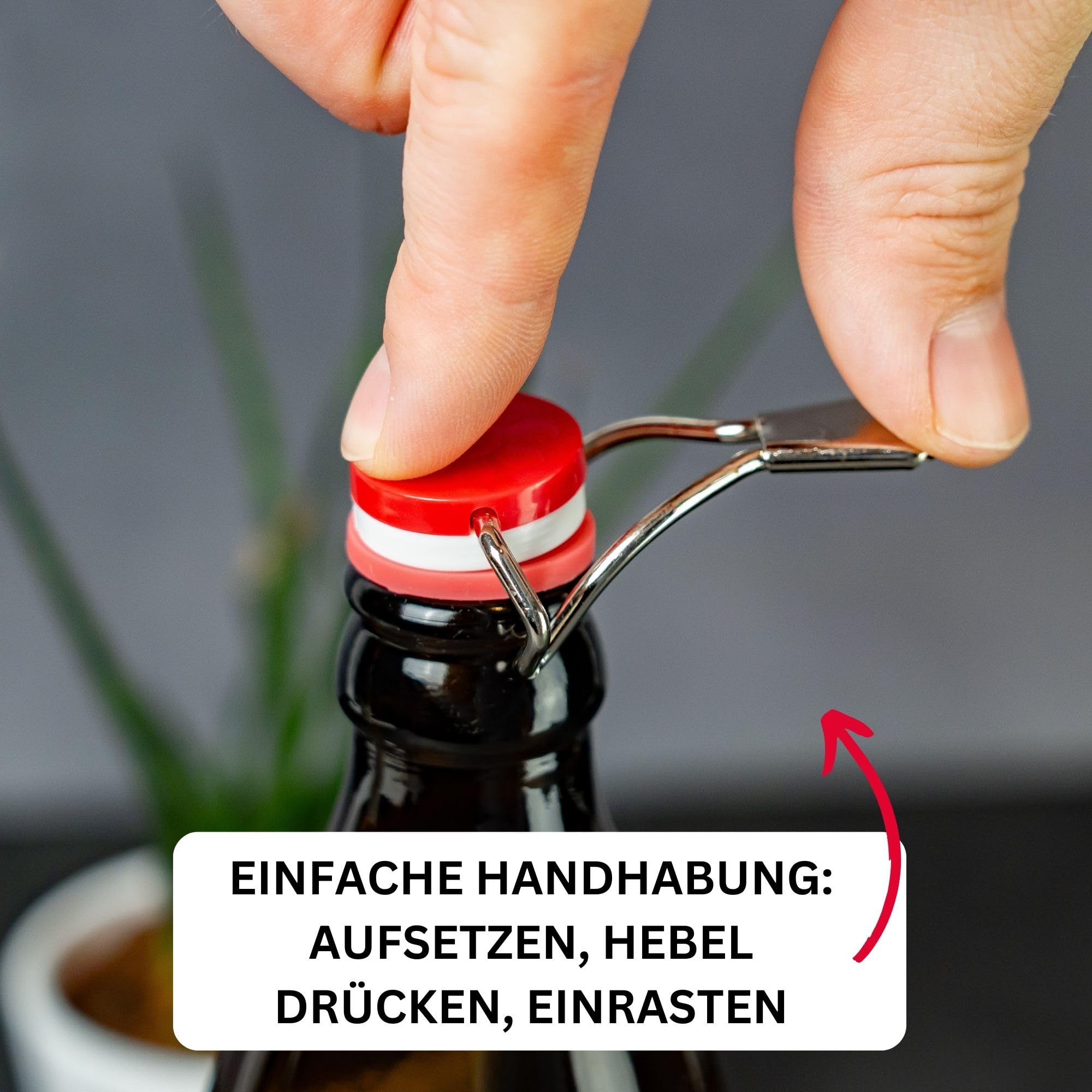 Westmark Flaschen-Hebelverschlüsse – 3er-Set, mit Silikondichtung