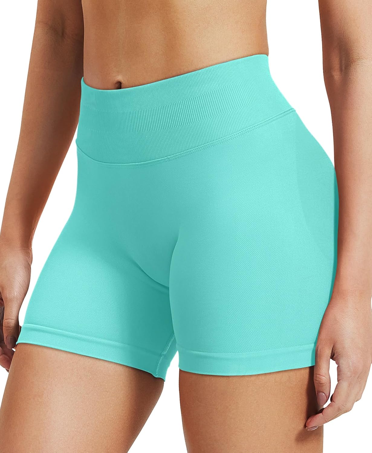 VOYJOY Women Workout Impact Shorts 2.5"/ 3.6"/ 4.5"/ 6" Scrunch Butt Lifting Gym Seamless Booty Biker Shorts - Image 4