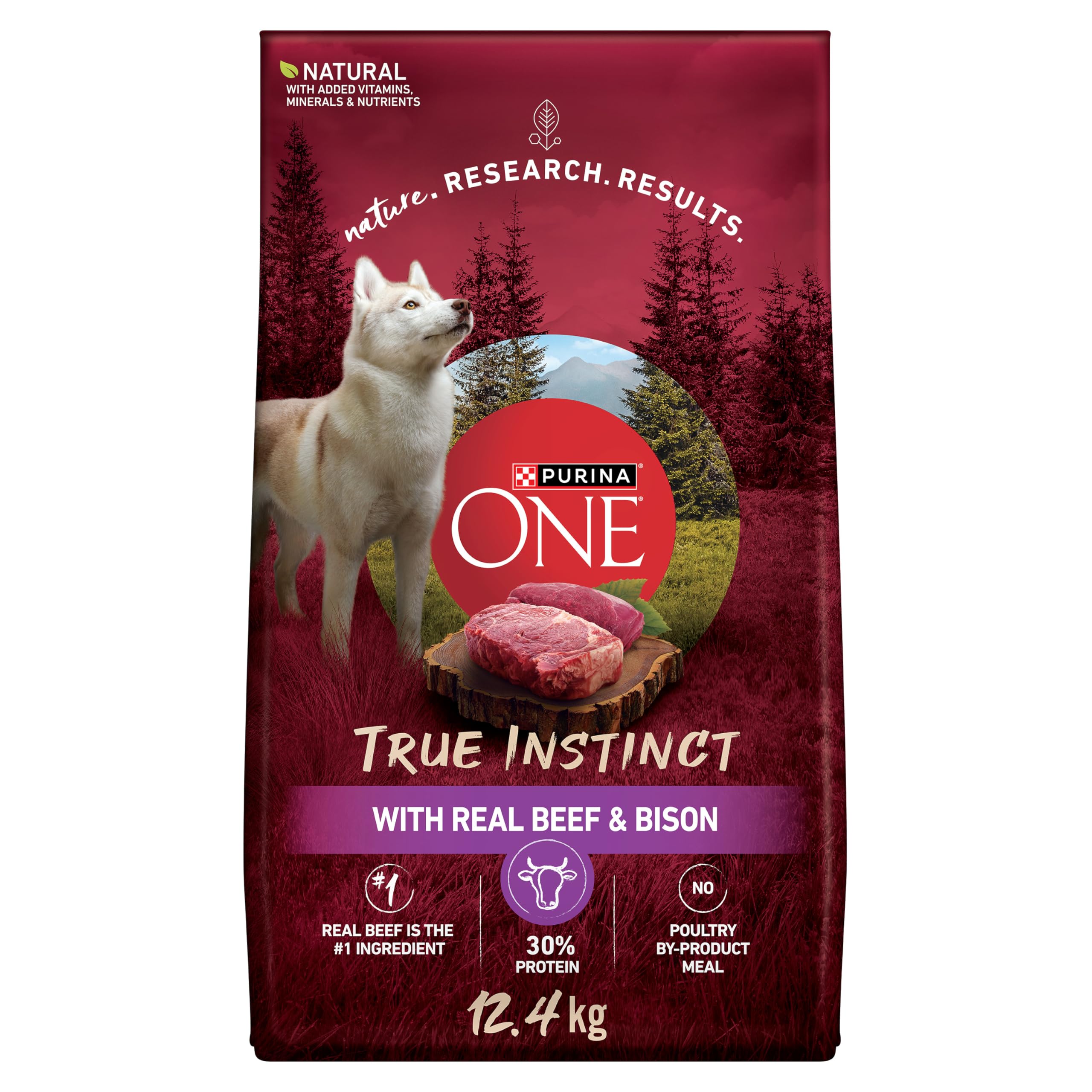 Purina ONE True Instinct High Protein Dry Dog Food, Beef & Bison - 12.4 kg Bag (1 Pack) image 5