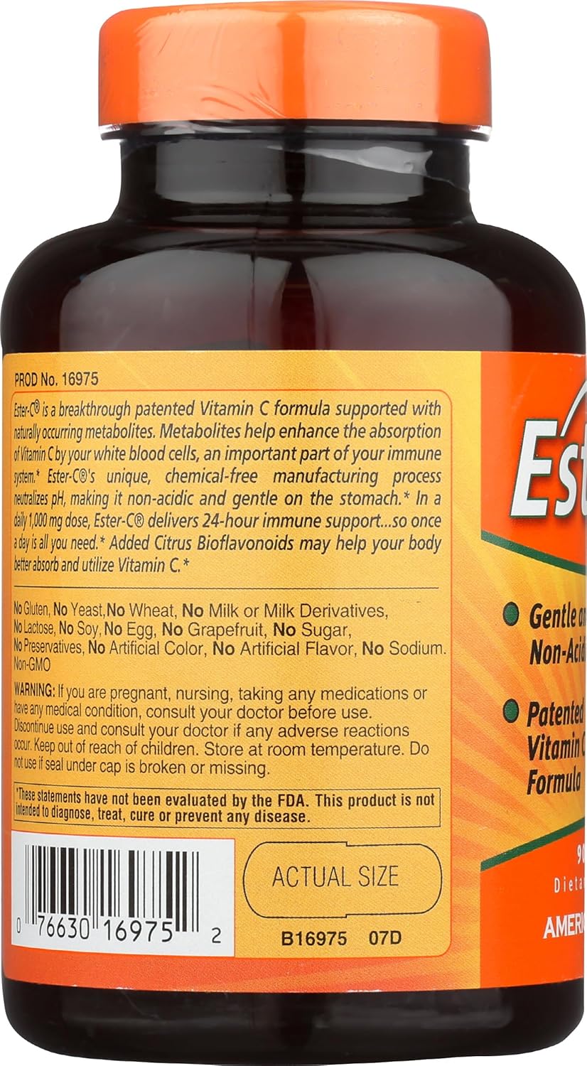 Ester-Vitamin C with Citrus Bioflavonoids 1Vitamin 000 Milligrams 90 Capsules