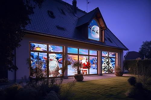 Pantalla de proyección trasera holográfica de 100 pulgadas  Pantalla portátil plegable de doble cara antiarrugas para Halloween, Navidad, noches de