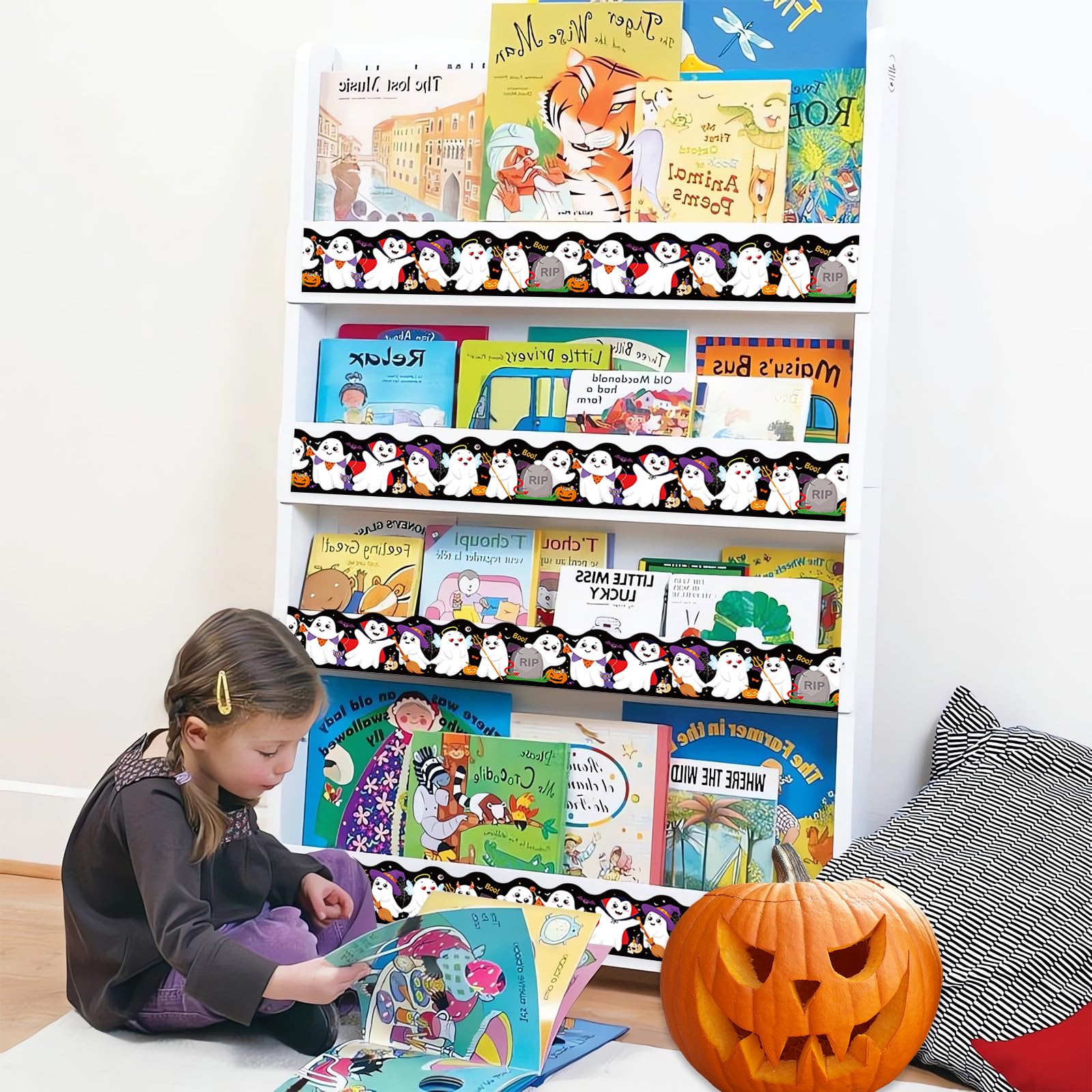 Snapklik.com : 32.8 Feet Halloween Bulletin Board Borders, Cute Ghost ...