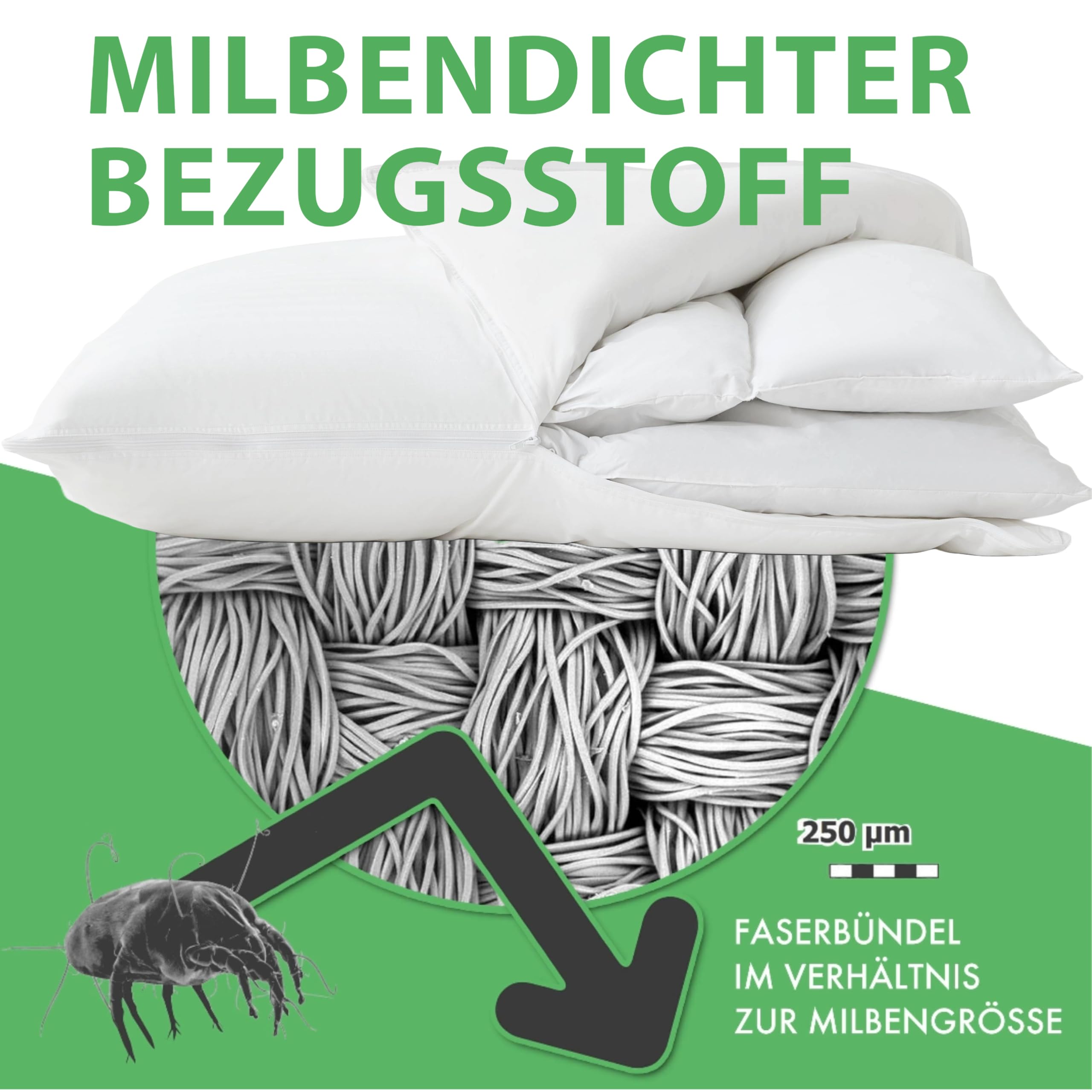 Welldora Premium Kopfkissen 80x80 höhenverstellbar | 100% Daunenfasern & Federn | Ergonomische Innovation: anpassbar fest bis weich | Kissen fachärztlich geprüft, Oeko-Tex Zertifiziert in Deutschland