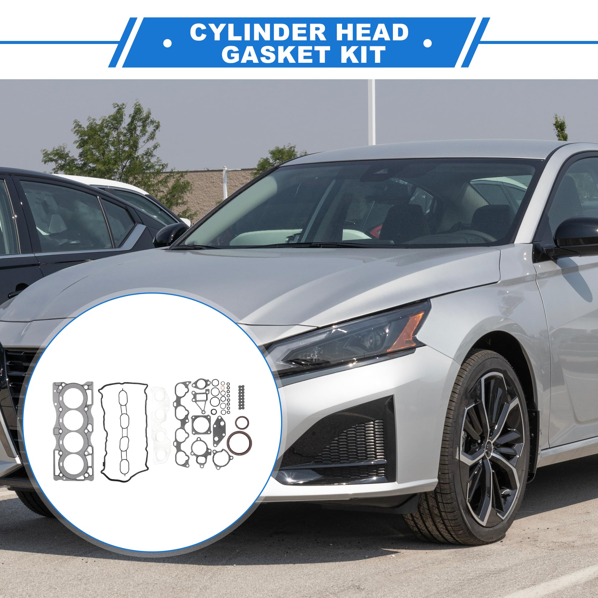 Juego De Juntas De Culata Para Nissan QR25/T31 1 Juego | Material: Metal Y Caucho, OE: A0101ET80J, Resistencia A Altas Temperaturas, Buena Elasticidad, Fácil Instalación