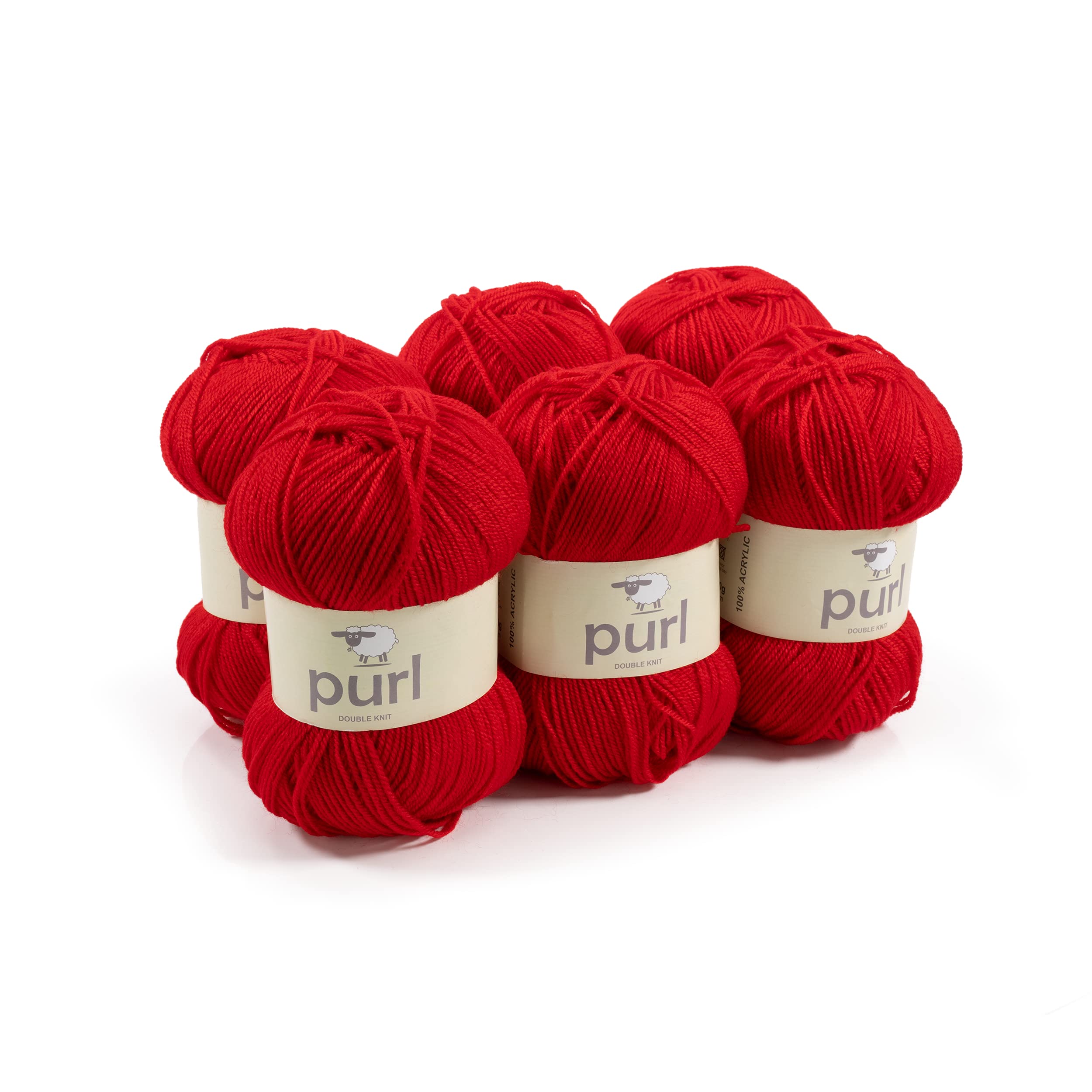 Purl 100g Premium Acrylic Yarn 124 Poppy, Pack of 12 — image 1