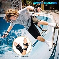 Vista 2 de Protección para muñeca, BOSONER Protecciones para muñeca para patinaje sobre ruedas, patinaje en patines, abrazadera protectora para muñeca