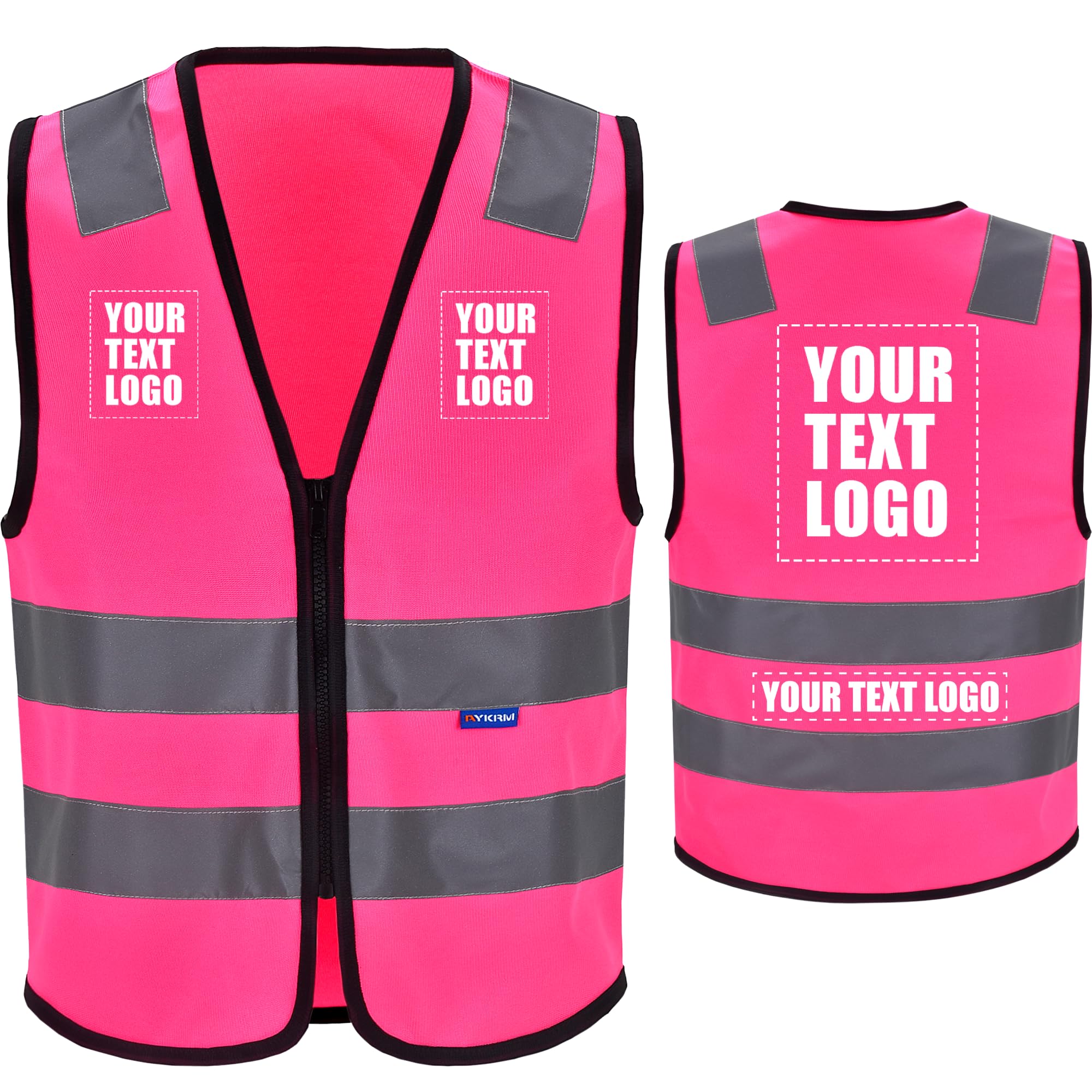 Pink Small horse riding personalised High Visibility Hi Viz Vest Waistcoat equestrian high vis Safety hi vis vest(XXS-XXL)