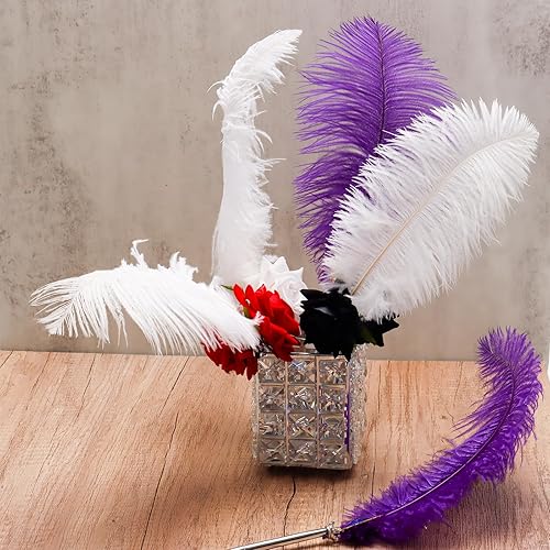 Miniatura 6 de Simple polymer Bolígrafo de plumas para firma de boda, pluma blanca, tinta negra, vintage, para invitados de boda, regalo de boda, bolígrafo de