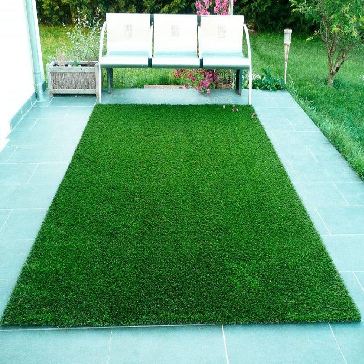 CHETANYA Loomtex High Density Artificial Grass Carpet Floor Mat for Balcony, Garden 6x6 feet AG102 (B09FJPBB4T) Amazon Price History, Amazon Price Tracker