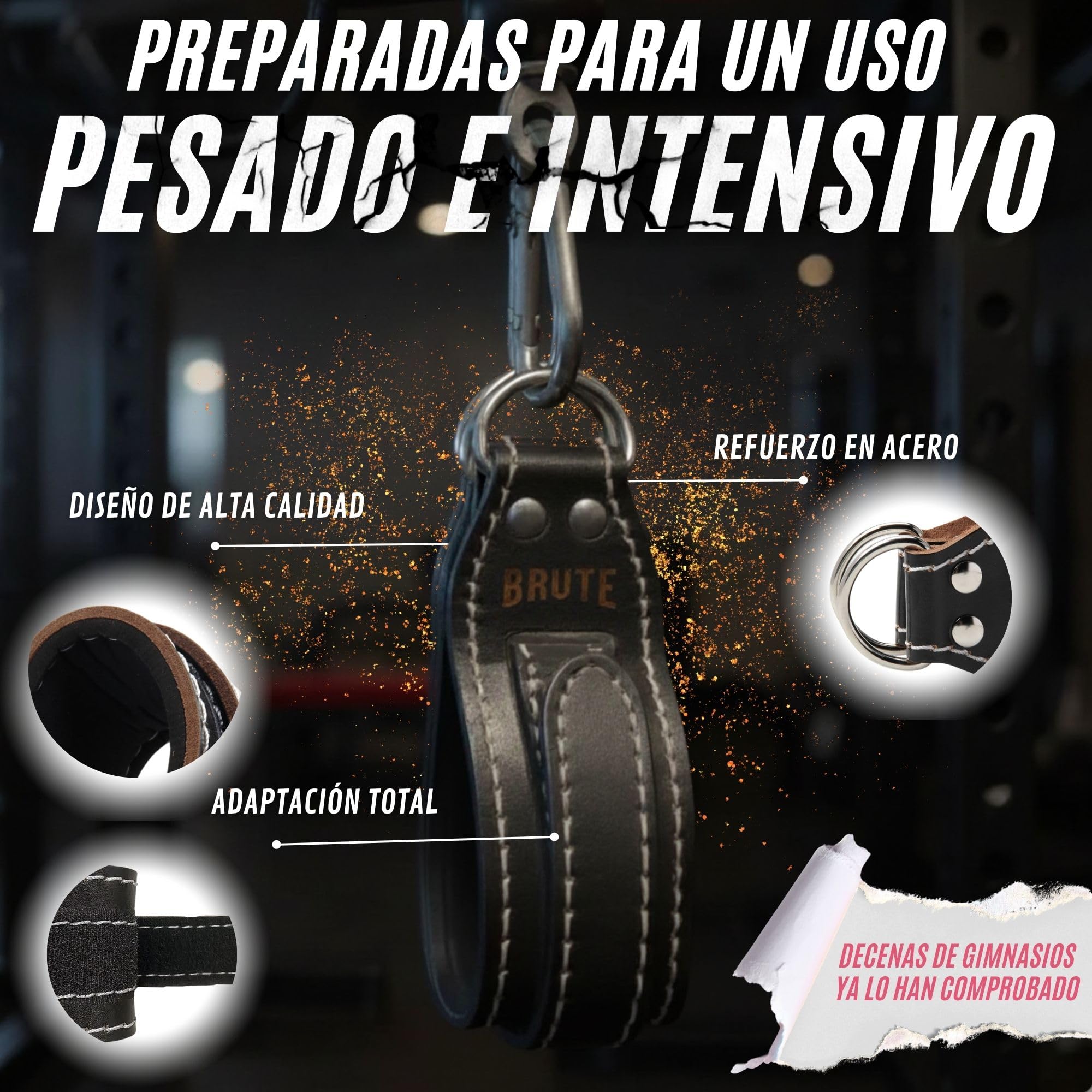 BRUTE Muñequeras Poleas Gym Tobilleras Poleas Gym Correas Tobillo Gimnasio Hebillas Ajustables 2 Unidades