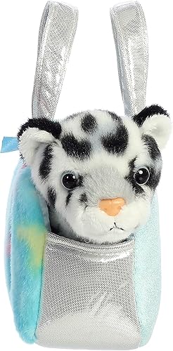 Miniatura 3 de Aurora® Fashion Fancy Pals™ Blueberry Snow Leopard™ - Animal de peluche - Compañeros sobre la marcha - Accesorios elegantes - Blanco 6.5 pulgadas