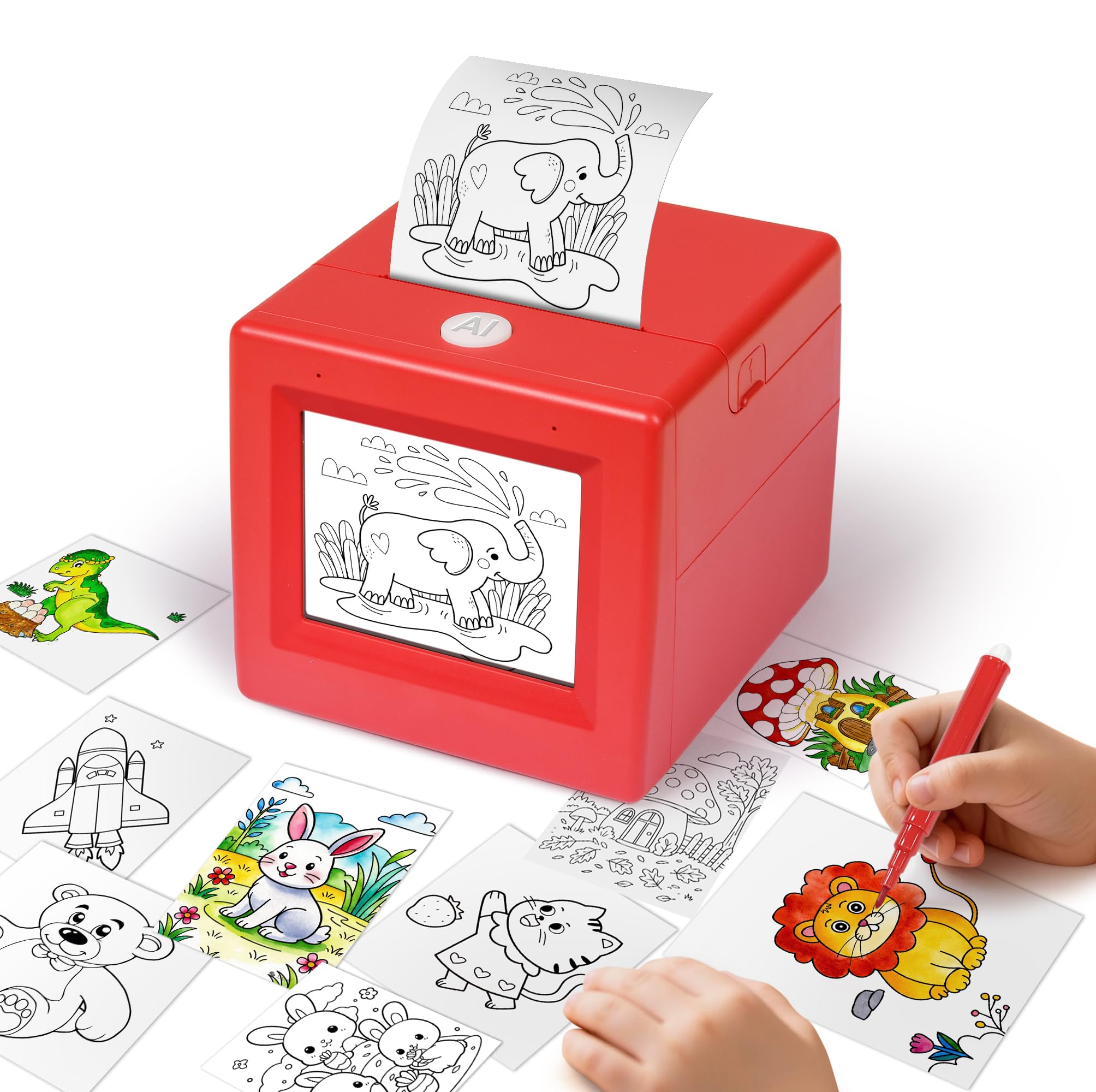 Mini impresora de calcomanías sin tinta activada por voz infantil 8