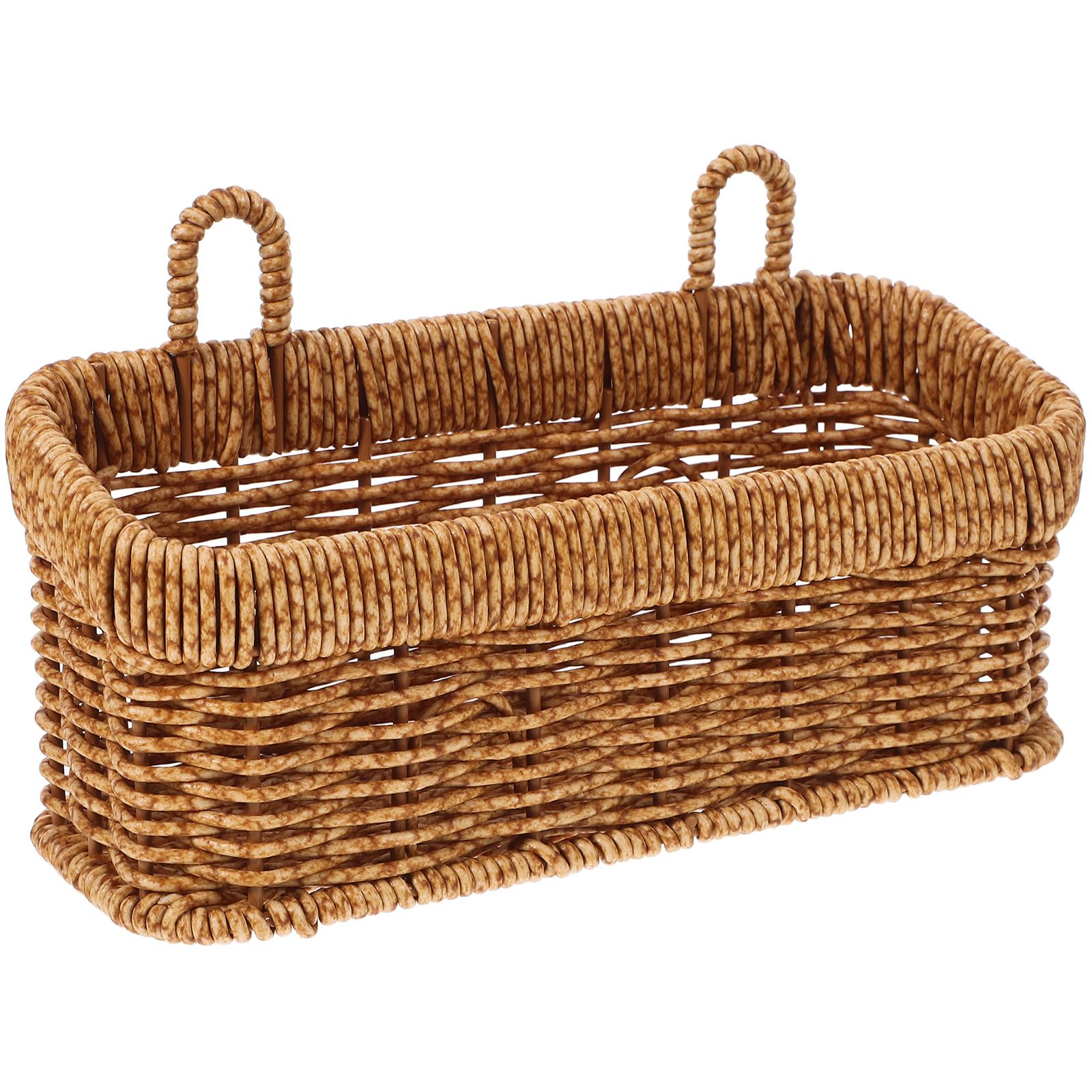 Cesta de cocina rústica para colgar ajos y decorar la pared con estilo natural
