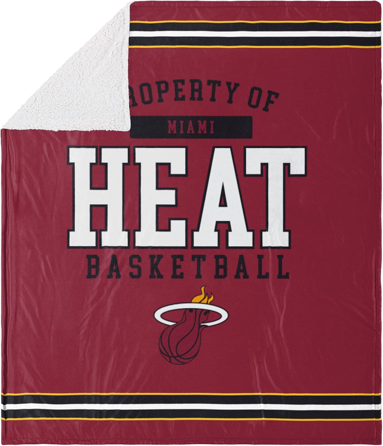 FOCO Unisex-Adult NBA Team Color Sherpa Fleece Blanket 60" x 70"