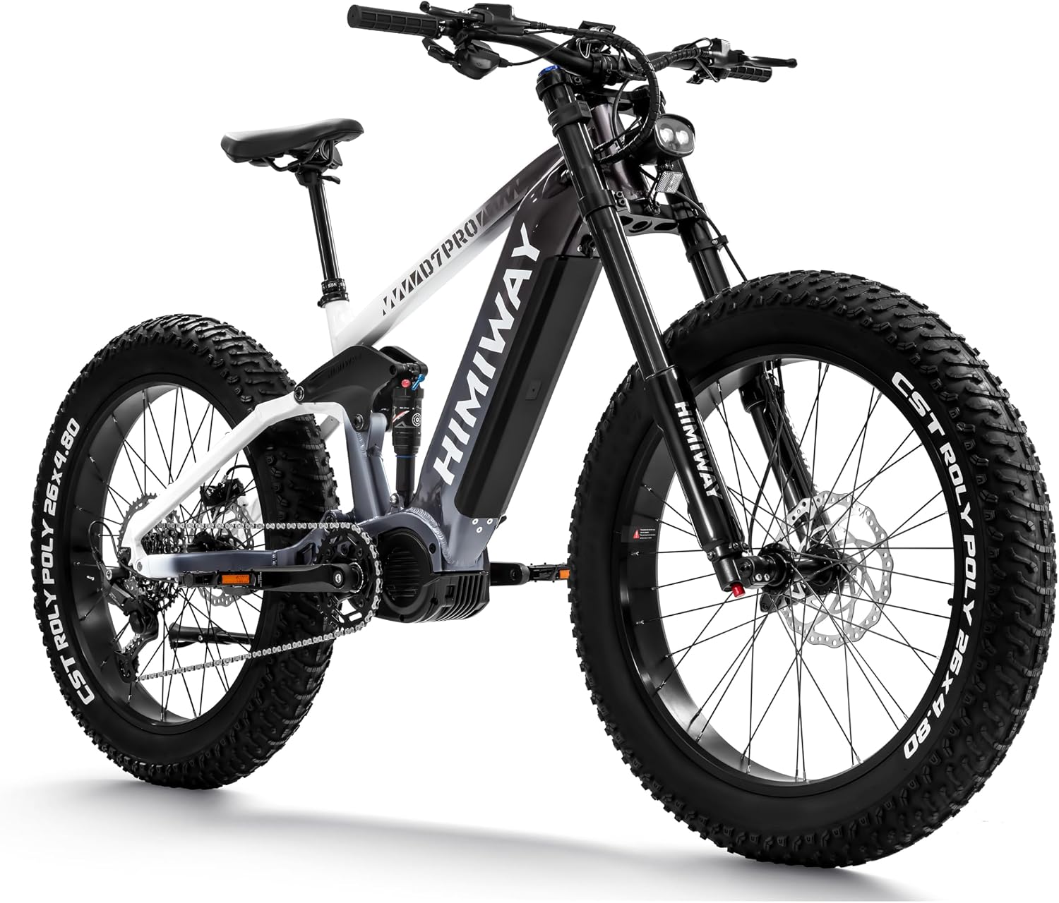 Himiway Cobra Pro 26x4.8 Fat Tire Electric Bike 1000W, 80MI Long Range with Four-Bar Linkage Suspension, 400lb Payload, 25MPH, 10 Speed System