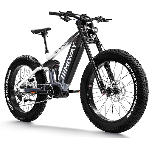 Himiway Cobra Pro 26"x4.8" Fat Tire Electric Bike 1000W, 80MI Long Range with Four-Bar Linkage Suspension, 400lb Payload, 25MPH, 10 Speed System
