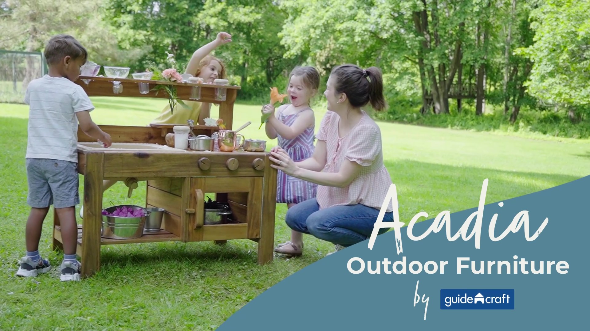 Amazon.com: Guidecraft Acadia Kids' Outdoor Mud Kitchen Playset