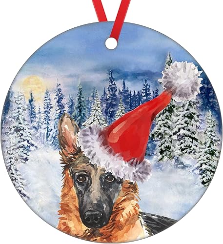 Miniatura 1 de godblessign Adorno de Navidad para bebé, pastor alemán 2023, adorno decorativo para colgar en el árbol, para decoración de perro, regalo de Navidad