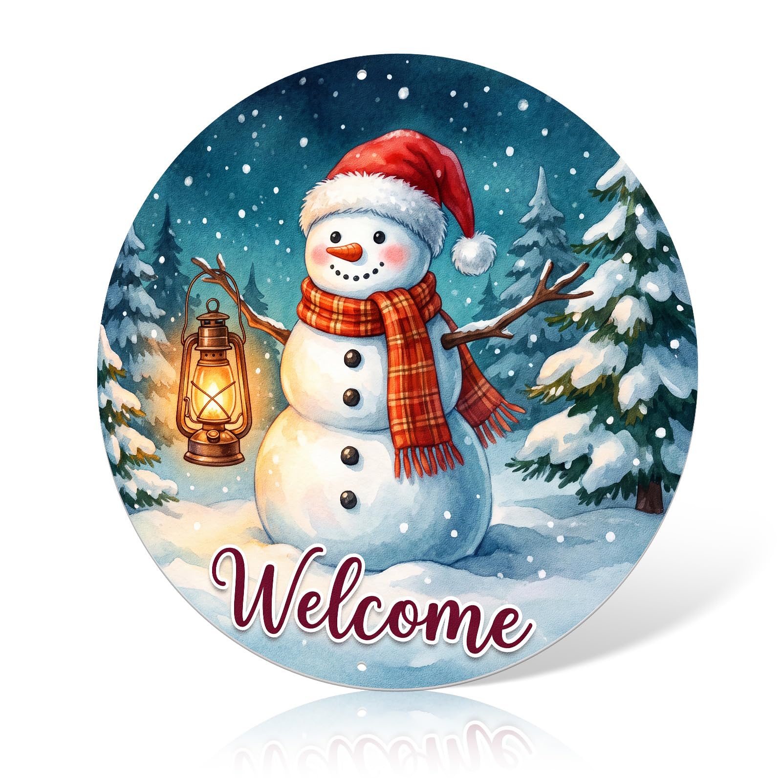 Ulord Snowman Metal Sign 12x12 Inch Winter Quotes Wall Art