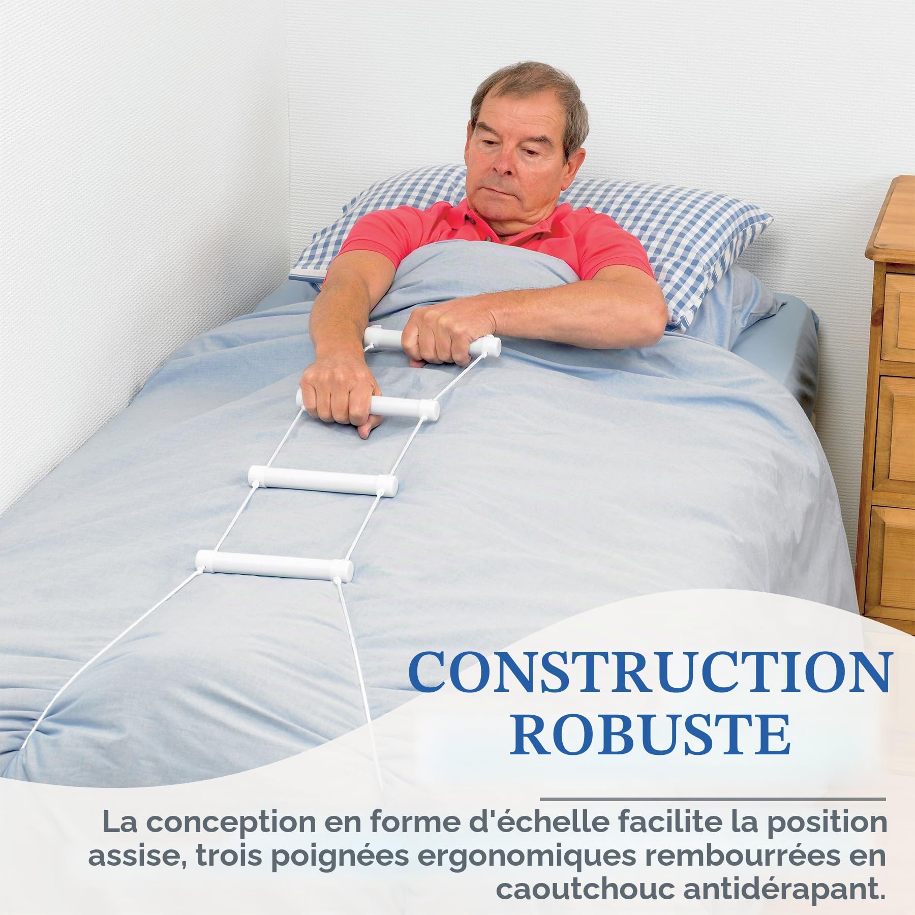 MEDca Échelle de Corde pour Personnes Alitées, Échelle de Lit Assistance Traction