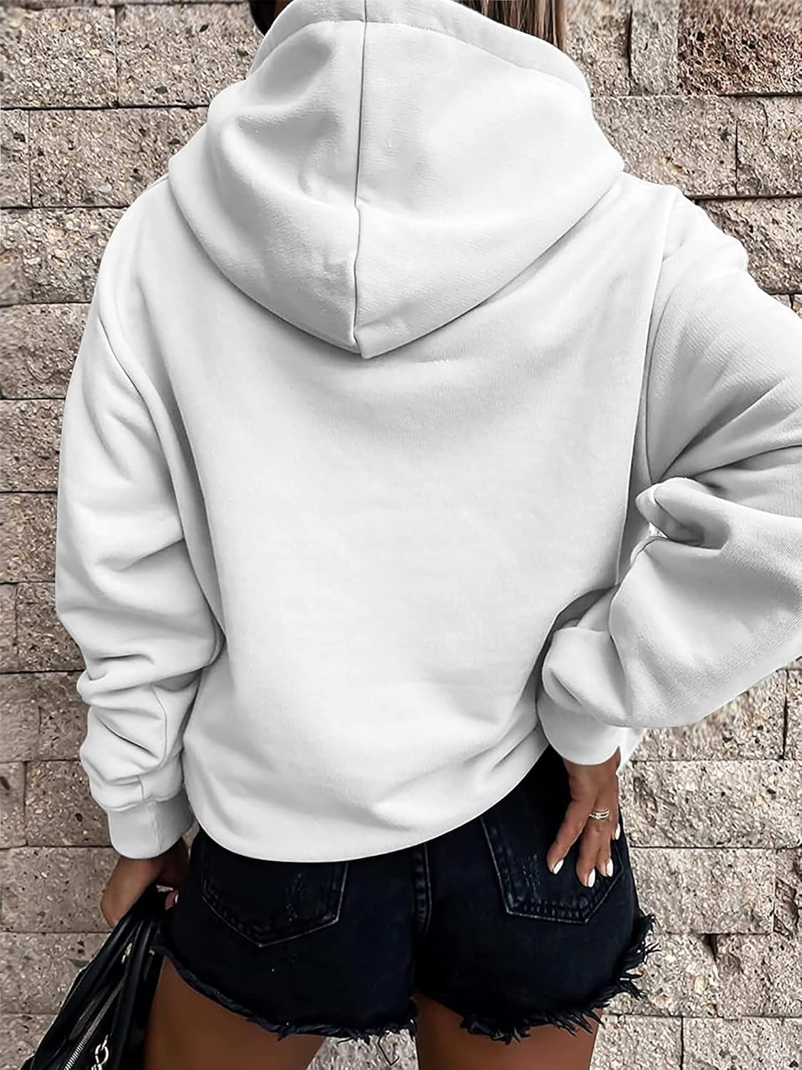 Women Hoodies Pullover Casual Thin Sweatshirts with Pockets Loose Fit Long Sleeve Drawstring Design Hoody Sweatshirt - Image 4