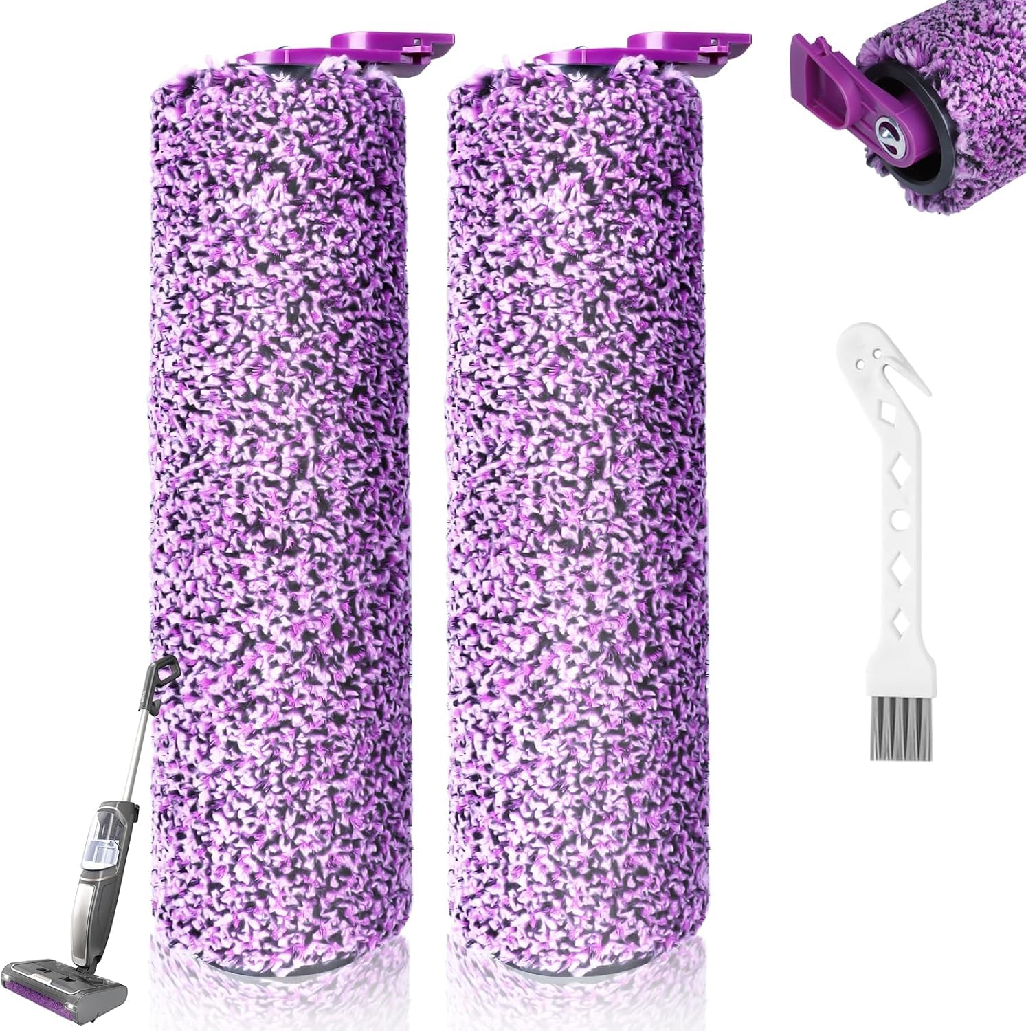 SD201 Brush Roller replacement for Shark: SD201 SD200 SD201C SD201Q SD205 Steam Pickup 3-in-1 Steam Mop Cleaner - 2pack