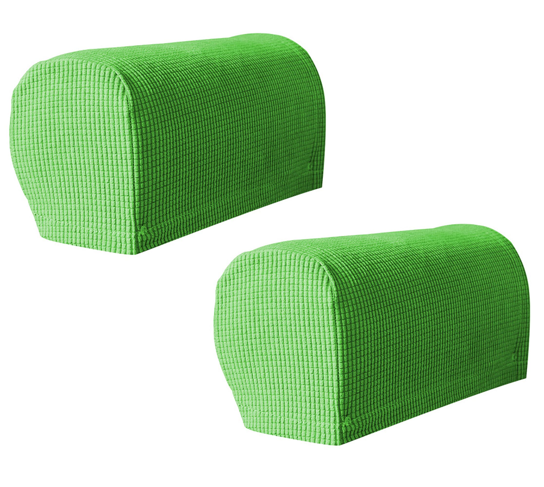 Set Di 2 Copribraccioli Elasticizzati Per Poltrona E Divano - Antiscivolo, In Poliestere Ed Elastan, Blu, Con Perni Di Fissaggio