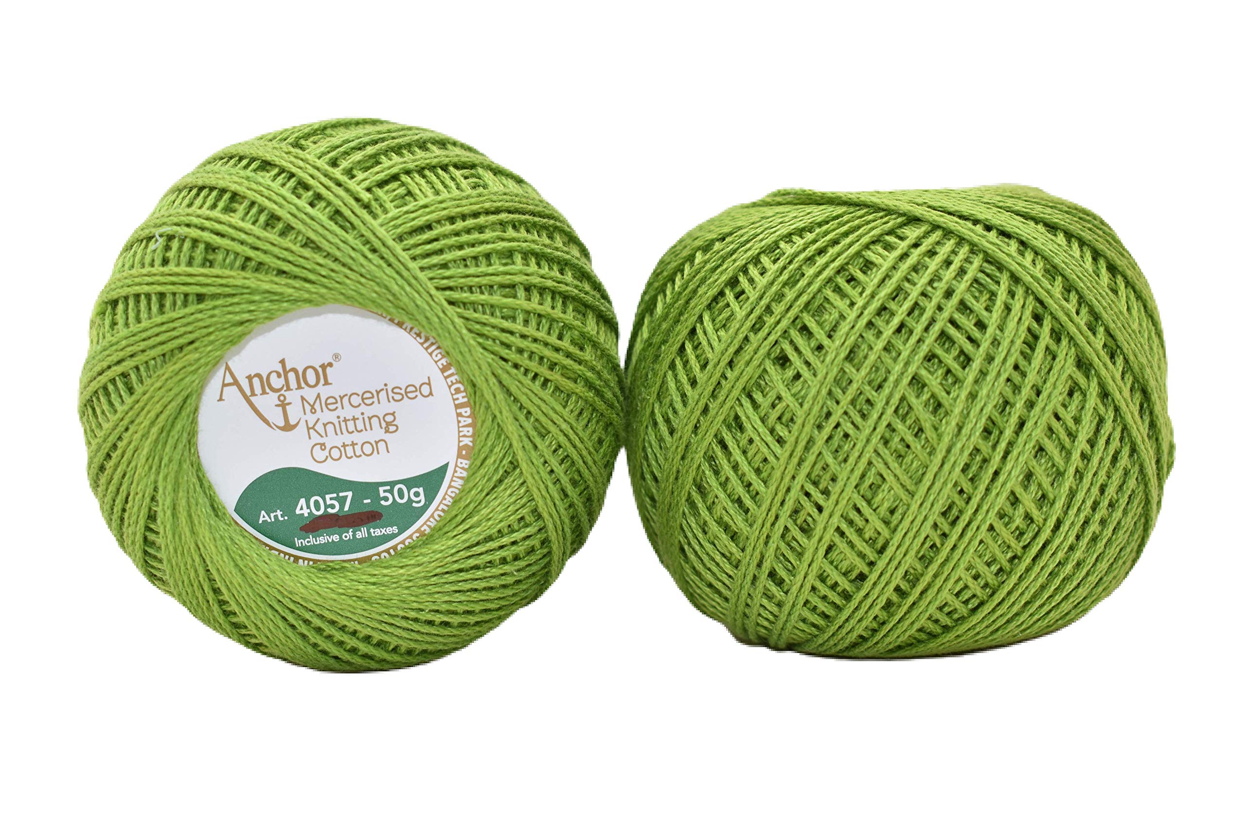 HUNNY- BUNCH® Premium Anchor Mercerised Knitting Crochet Cotton Thread Yarn Balls for Knitting, Weaving, Embroidery, DIY and Craft Making (Art. 4057) 50G - Pack of 1 (256)