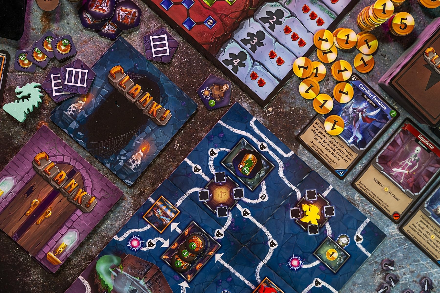 Origames - Clank ! Catacombes - Jeu de Deck Building, Exploration et Prise de Risque - 2 à 4 Joueurs - Français - 85194