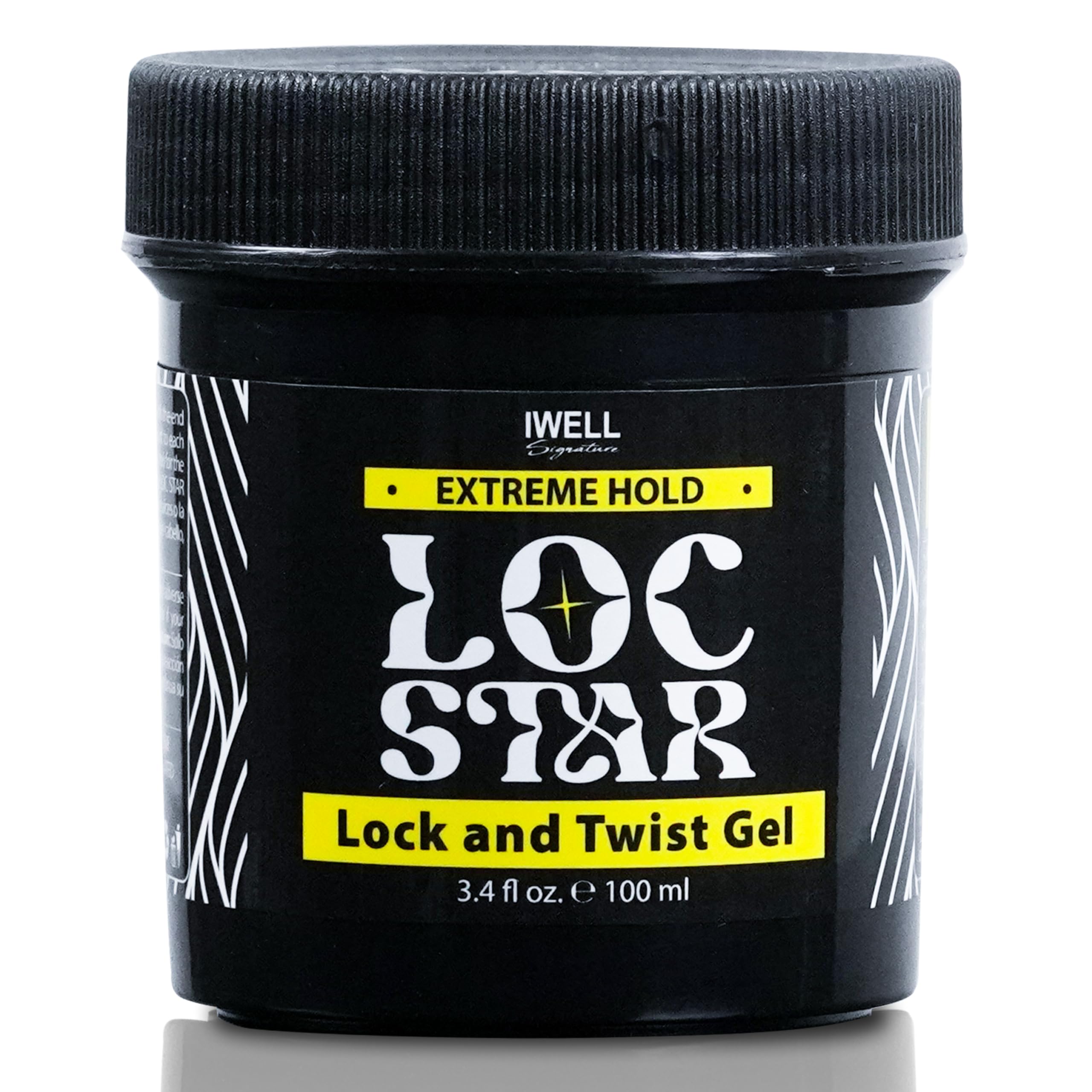 Loc Star Braid & Loc Gel, 3.4 fl oz | Extreme Hold for Braids, Locs, Twists, Cornrows & Edges | Smooths & Tames Frizz | No Heavy Residue | Long-Lasting | With Aloe Vera