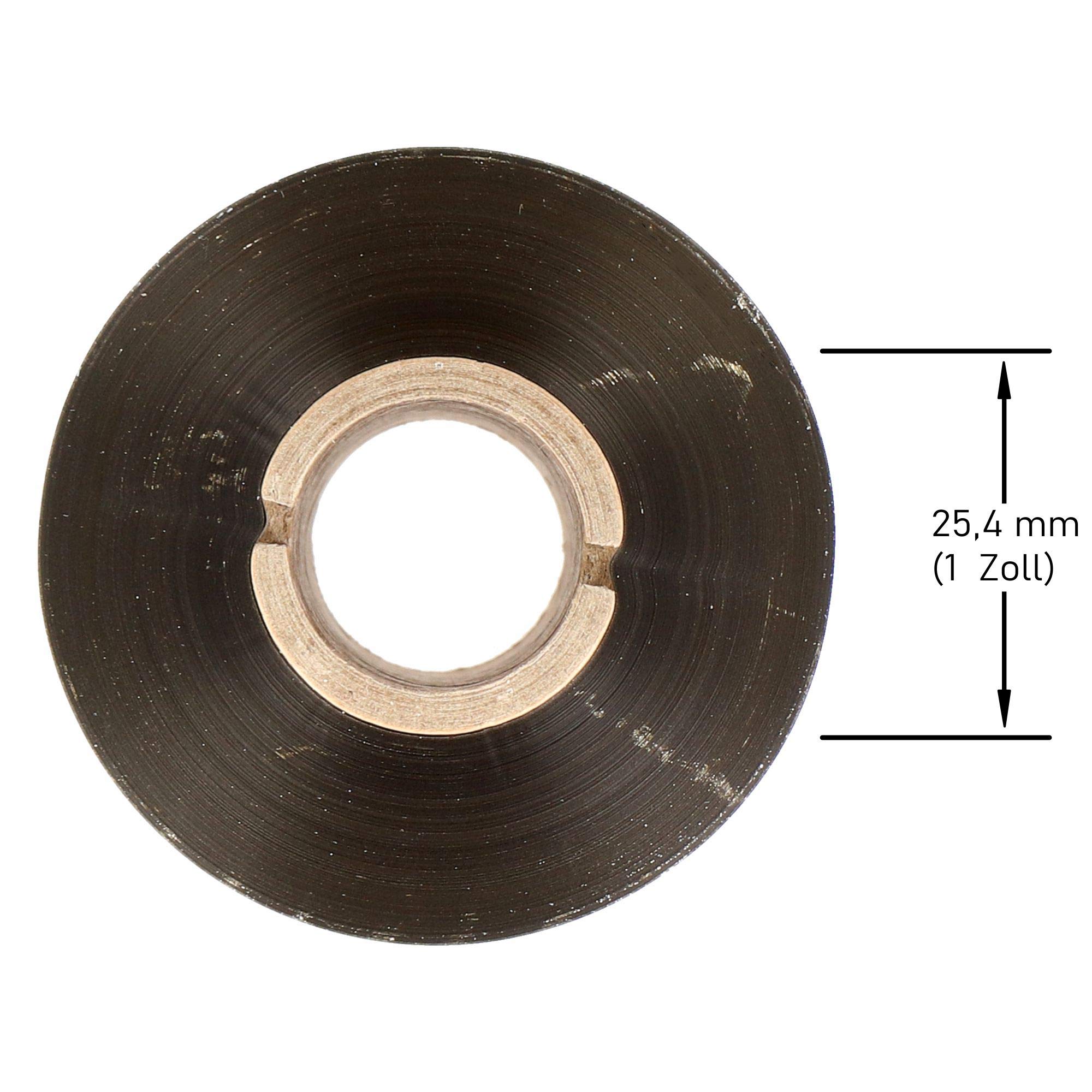 Labelident Thermotransfer Farbband Wachs/Harz gold metallic glänzend 110mm x 300m, Außenwicklung, kompatibel Zebra TSC GoDEX, für beschichtete Papieretiketten