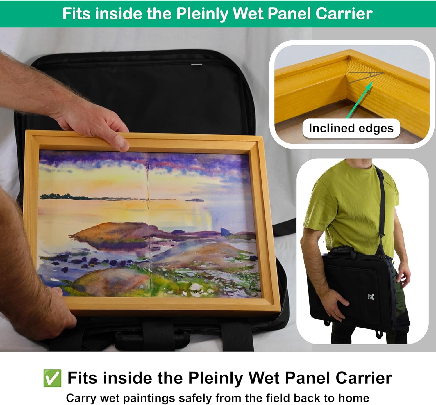 Pleinly 100% Cotton Watercolor Sketchbook Journals – 2 Pack Cold Press, 8x12” Large, 140lb (300gsm), 26 Sheets Each, Portrait, Type-L Paper with Internal & External Sizing, Hard Cover, Lay Flat