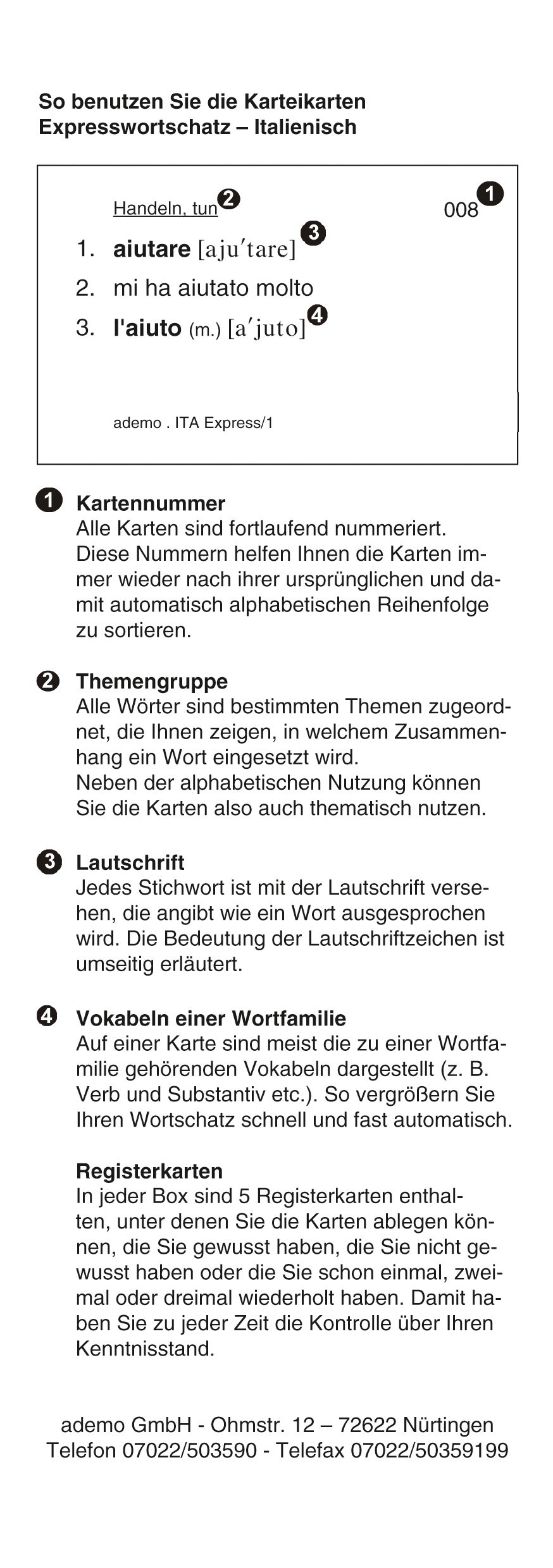 Karteibox Expresswortschatz Italienisch: Mit 400 Karteikarten. Über 1000 Wörter. Plus Lautschrift. Für Anfänger, Wiedereinsteiger und Schüler der 5. bis 8. Klasse