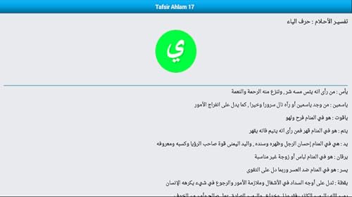 Tafsir Ahlam 17