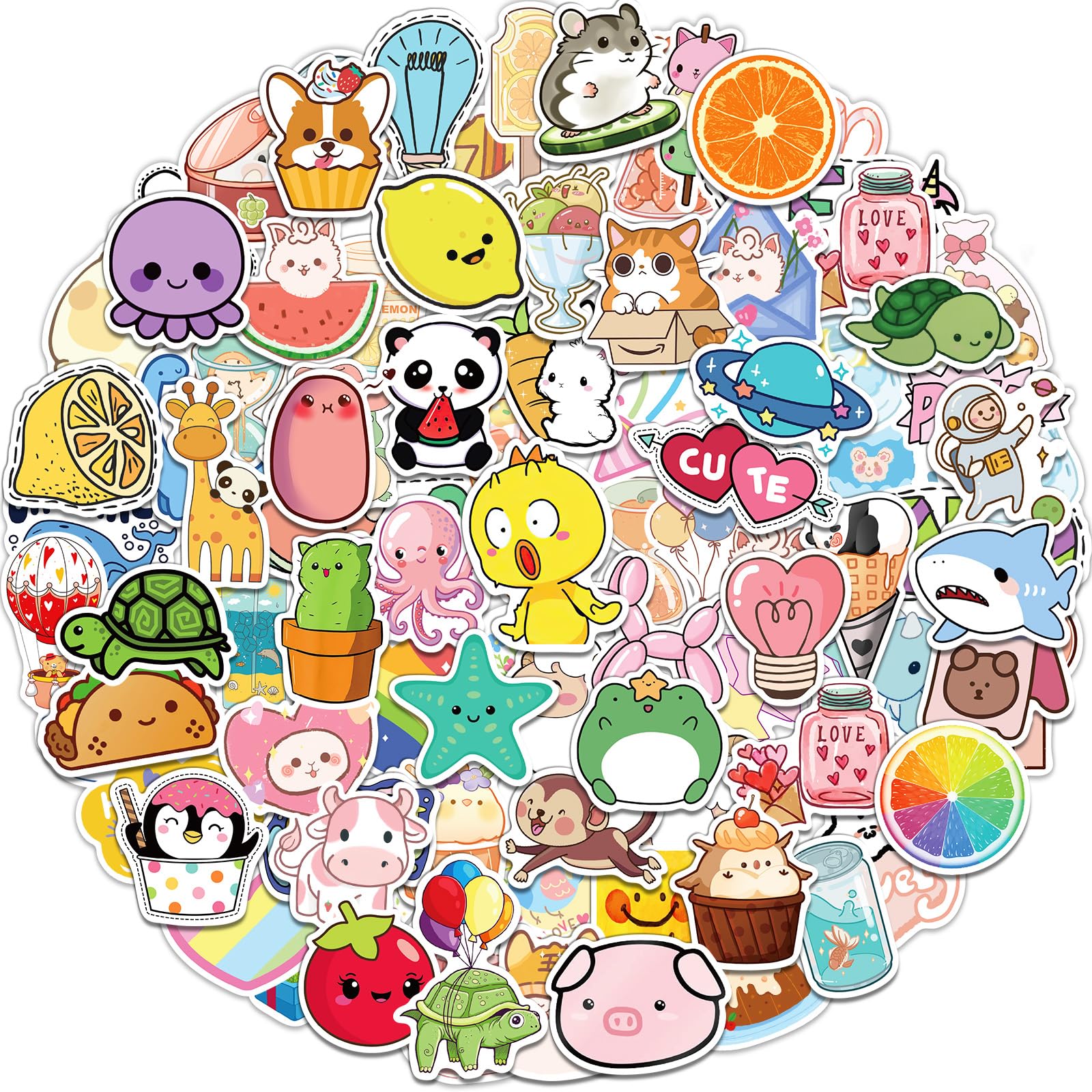 Snapklik.com : Kecristv 100 Pcs Cute Waterproof Vinyl Laptop Stickers ...