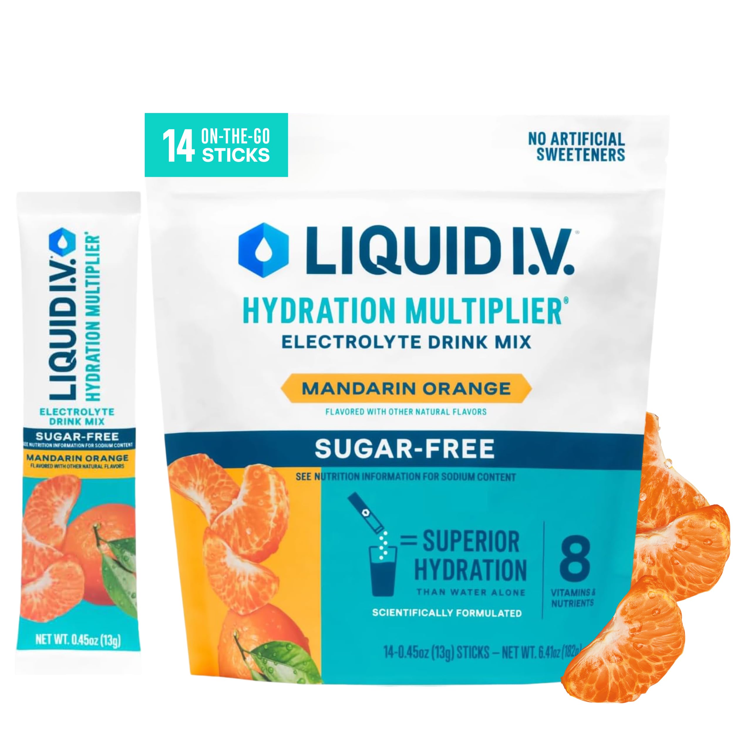 Liquid I.V. Sugar Free Hydration Electrolytes, Mandarin Orange