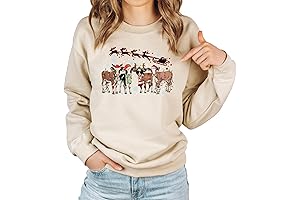 Ugly Christmas Sweater for Women: Festive Cow Print for Merry Christmas