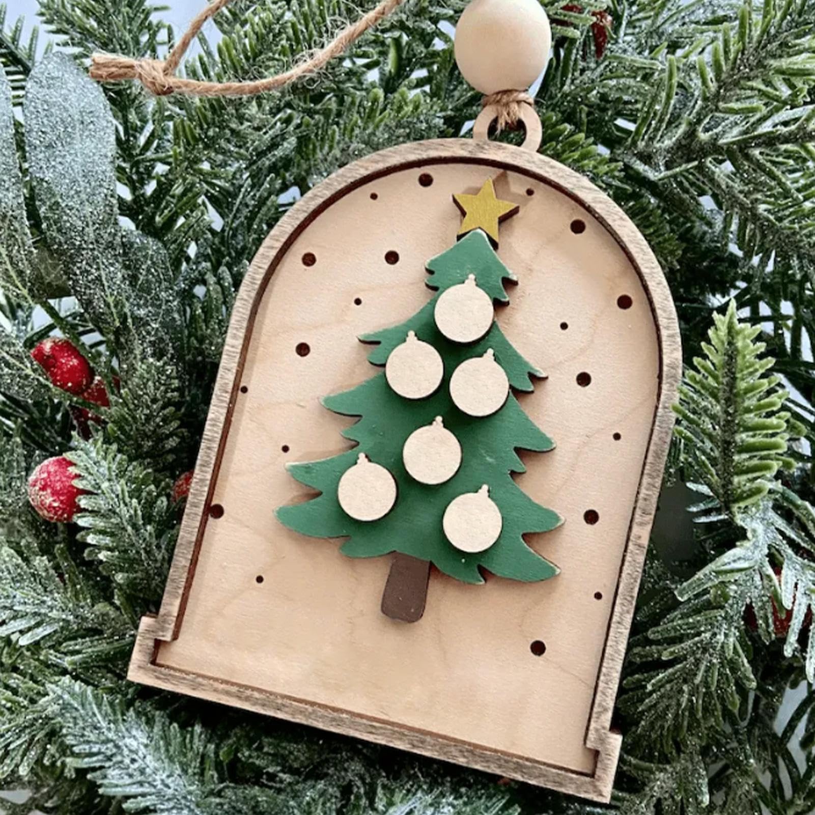 Amazon.co.jp: 木製クリスマスツリーオーナメント | ファミリーツリー