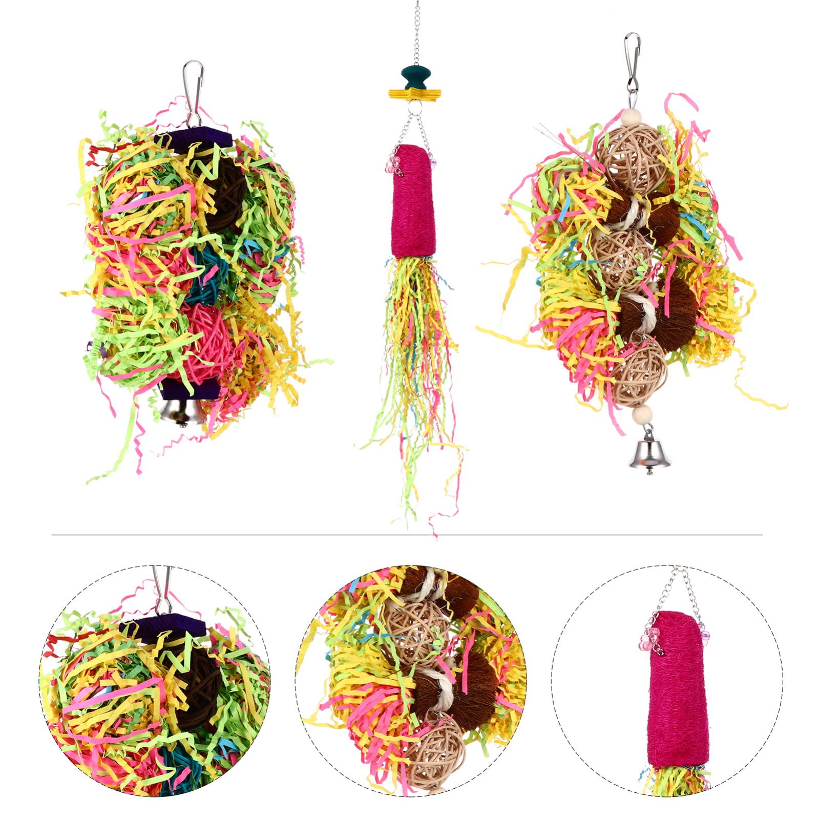 minkissy 9stücke Teiliges Papageien Spielzeug Hängendes Kauspielzeug Aus Naturholz Für Vögel Kreatives Design Zur Reduzierung Von Langeweile Installieren Sichere Materialien Für