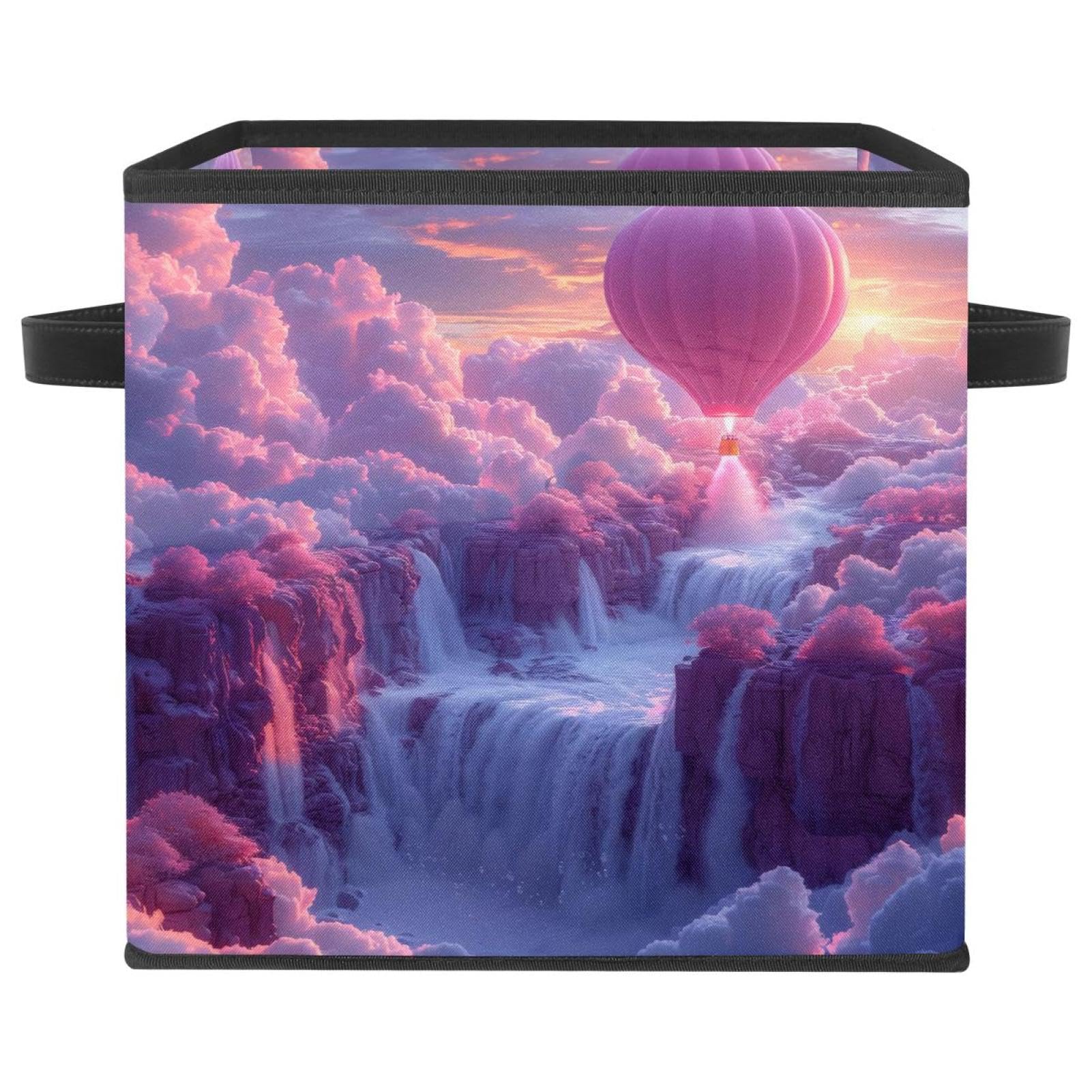 Boîte de rangement pliable grand cube组织 Organisateur de maison rose