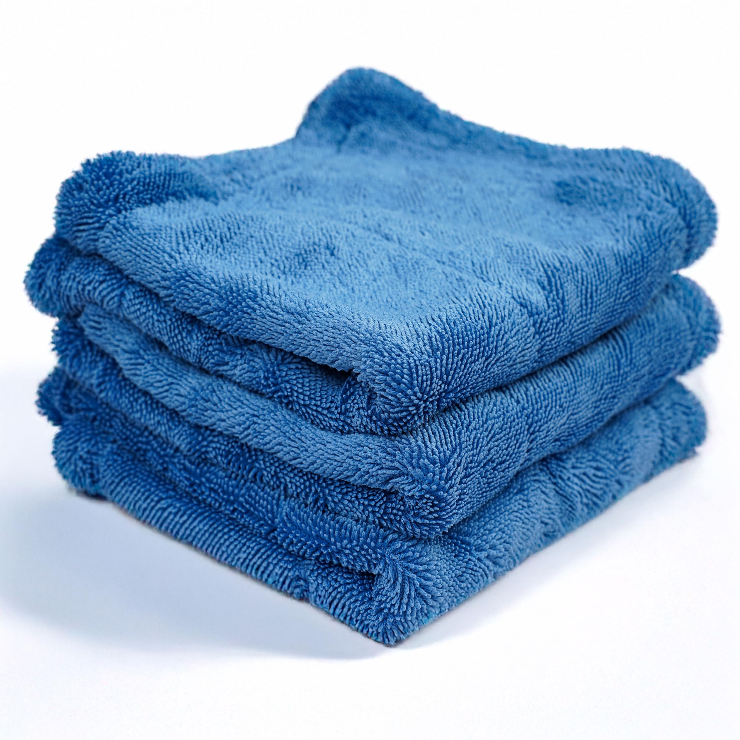 Motor Headz Twisted Loop 1200 GSM Microfiber Car & Motorcycle Washing Drying Towels, Super Absorbent, Edgeless Design and Long Lasting, Double Sided, Extra Thick Plush, 40X40CM (Set of 3, Blue)-image-37