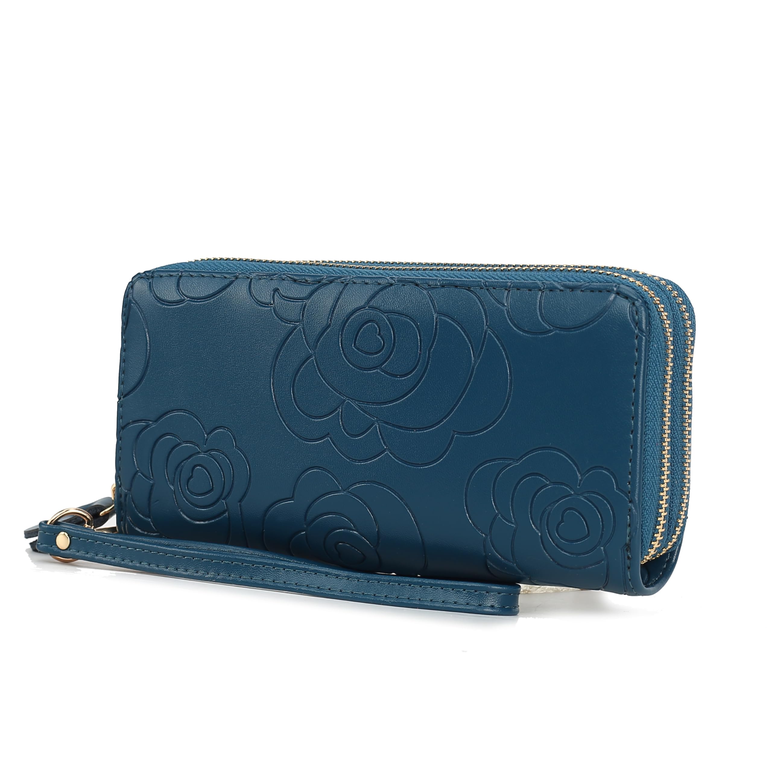 MKF Collection Wristlet Wallet for Women, Small Credit Card Holder with Zipper Coin Pocket Wallet Purse Handbag By Mia K