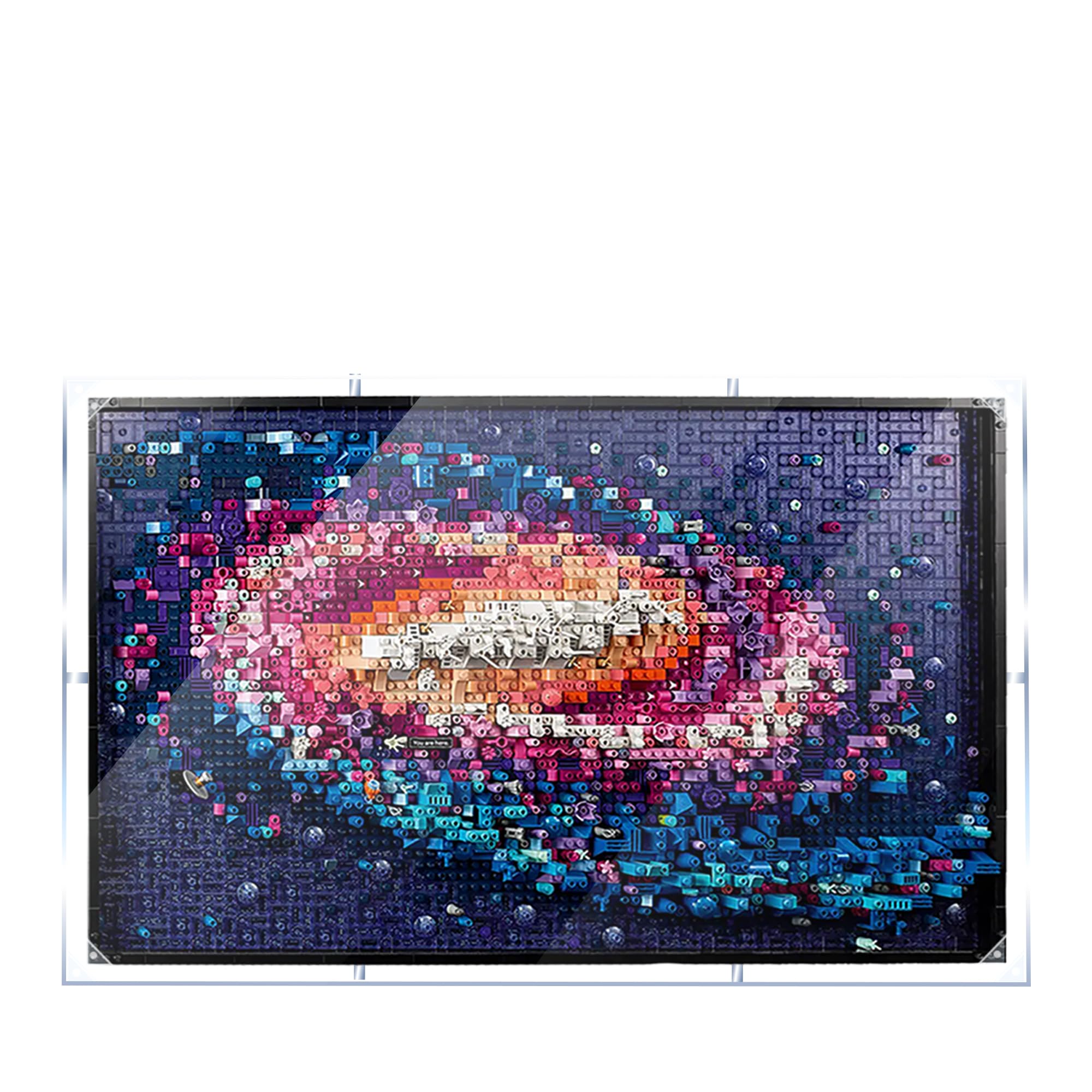 Vetrina acrilica per Lego 31212 Via Lattea Pixel Art Building Set, scatola trasparente antipolvere - Solo vetrina, scatola di visualizzazione compatibile con Lego 31212