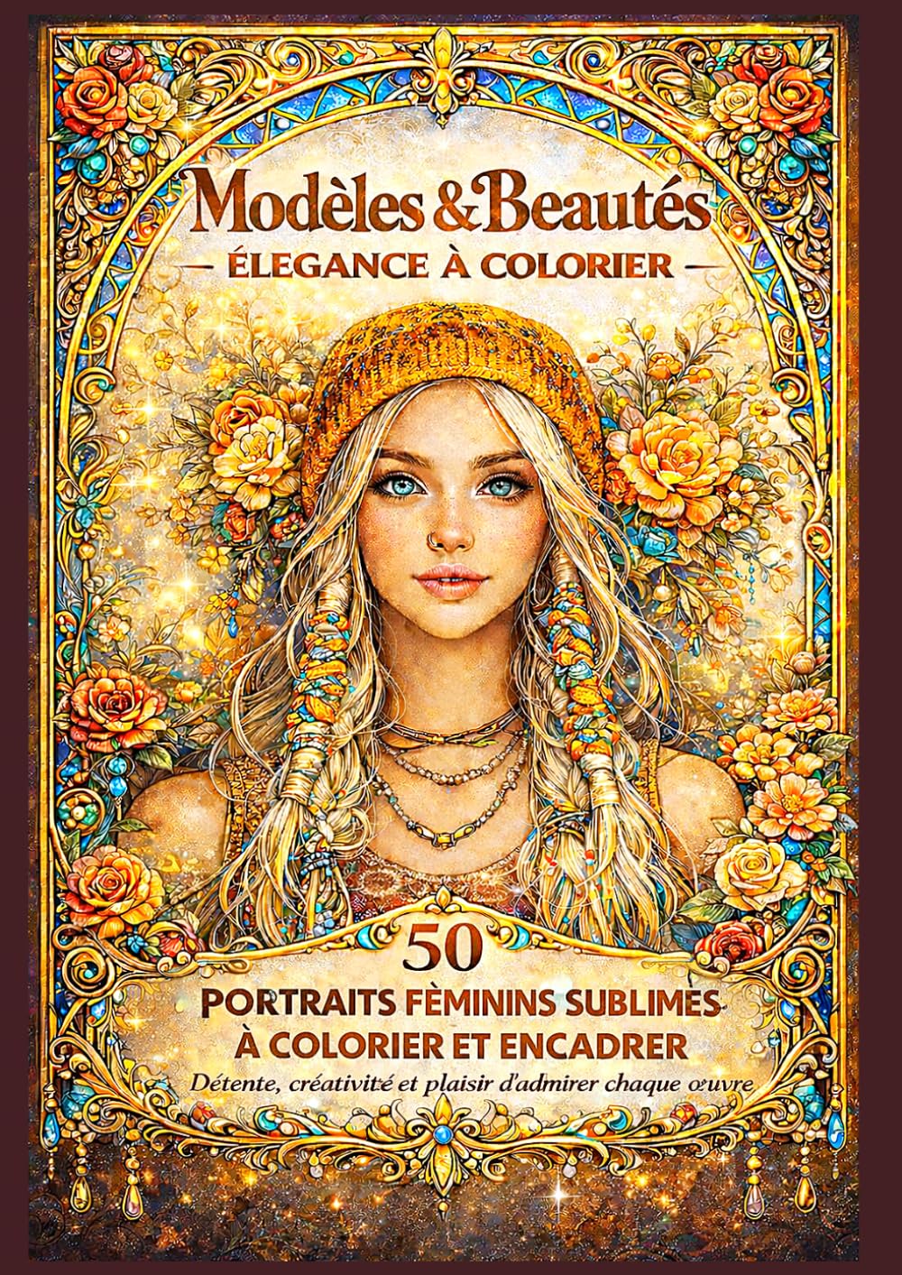 Modèles & Beautés – Élégance à Colorier: 50 portraits féminins sublimes à colorier et encadrer Grand format – Visages élégants, détails raffinés, une ... Apaisant,Anti-Stress et Relaxation -