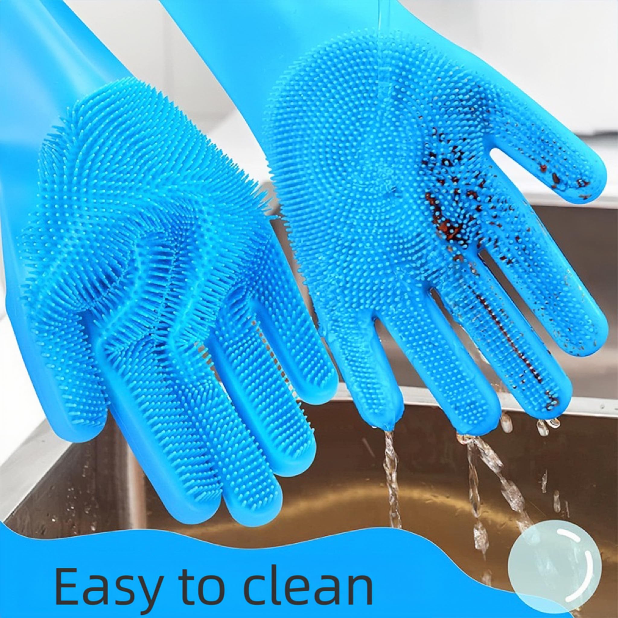 Cleaning Gloves Multifunction, Dog Grooming Gloves, Kitchen Gloves, Washing Up Gloves Large - Image 4