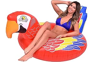 GoFloats Tropical Parrot Pool Float - Island Party Essential Made for Endless Fun