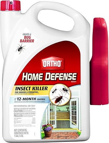 Ortho 0196710 Home Defense Max - Aerosol asesino de insectos para interior y hogar (caja de 4), 1 galón