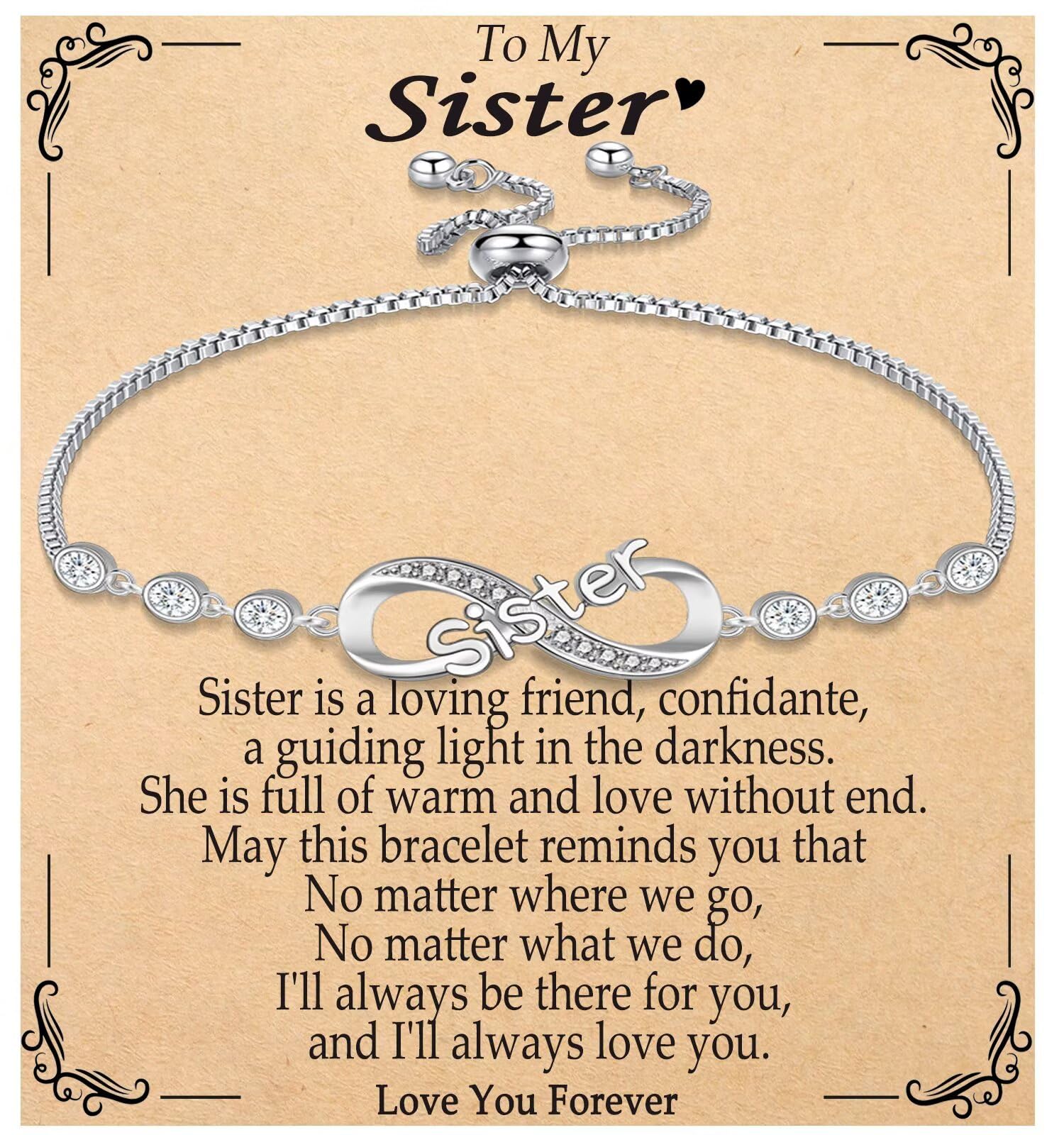 OAVOOK Infinity Bracelets for Women Gifts Adjustable Link Bracelets Gifts Jewelry for Birthday, Christmas, Mothers Day